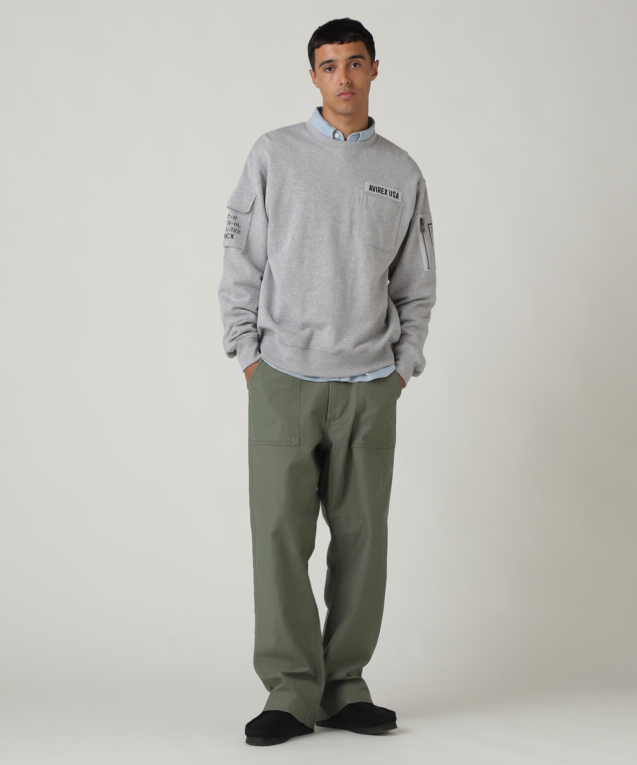 FATIGUE CREWNECK SWEAT / ファティーグ クルーネック スウェット