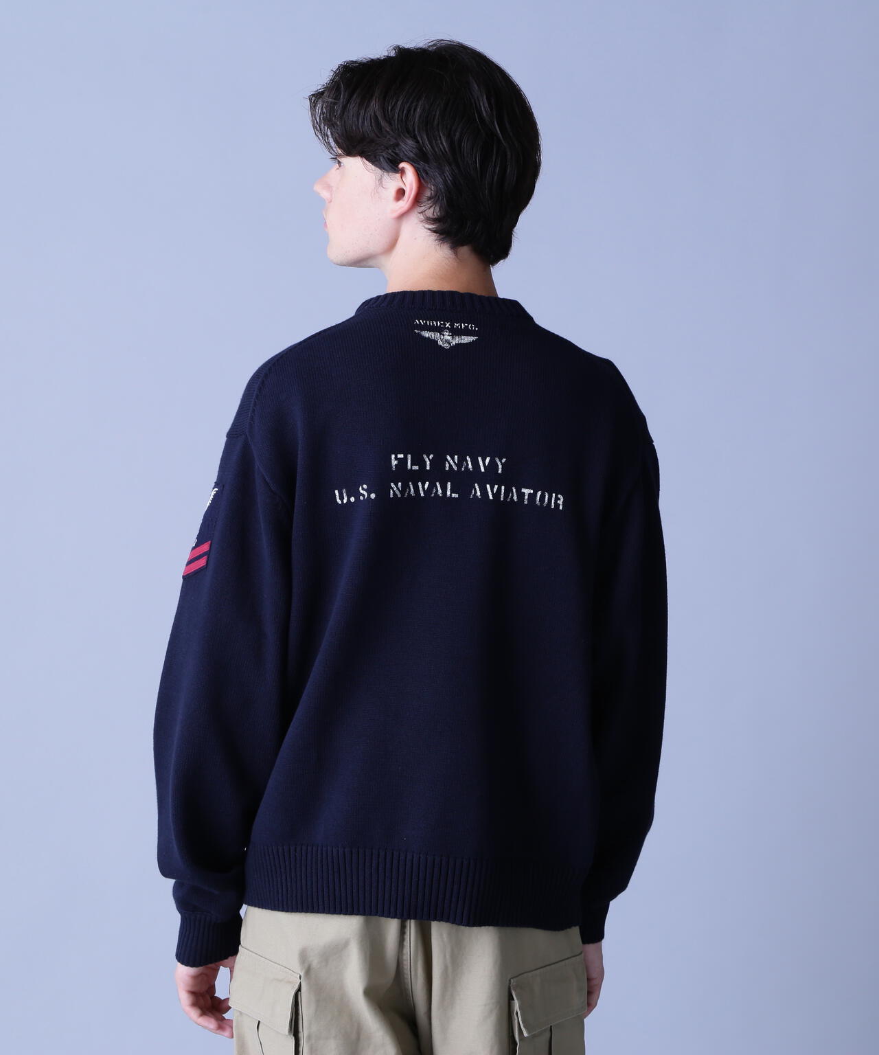 NAVAL CREWNECK KNIT / ネイバル クルーネック ニット / AVIREX