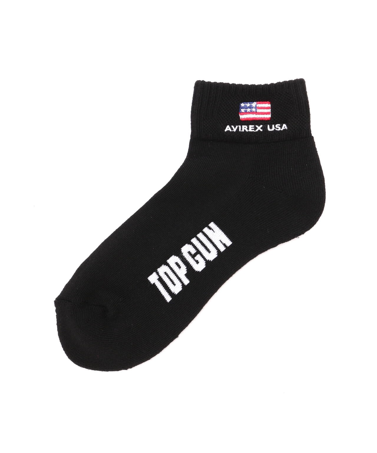 《直営店限定》TOP GUN LOW CREW SOCKS/トップガン ロウクルーソックス/AVIREX/アヴィレックス