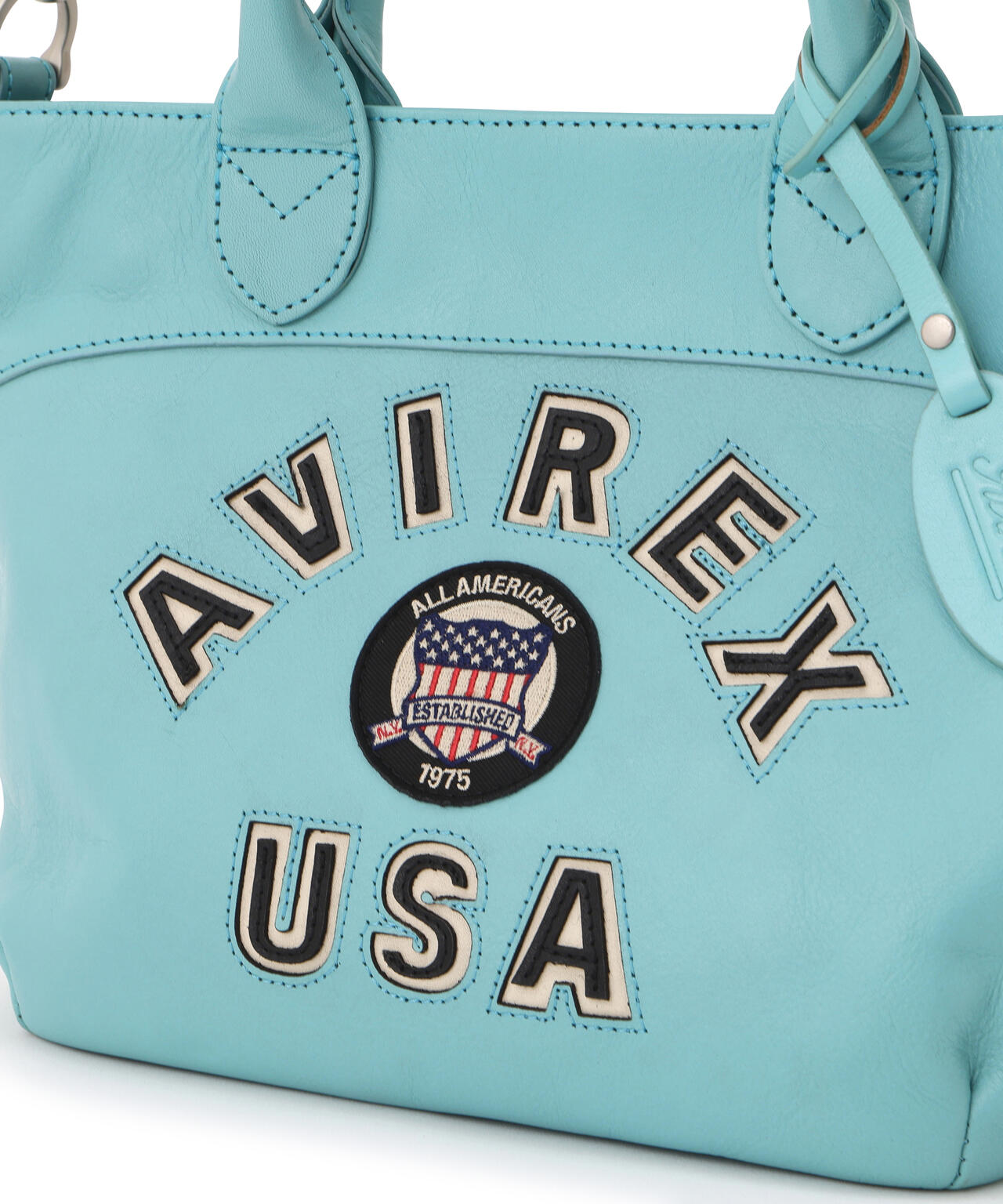 バーシティー レザー ミニ トートバッグ/VARSITY LEATHER MINI TOTE BAG/AVX5626