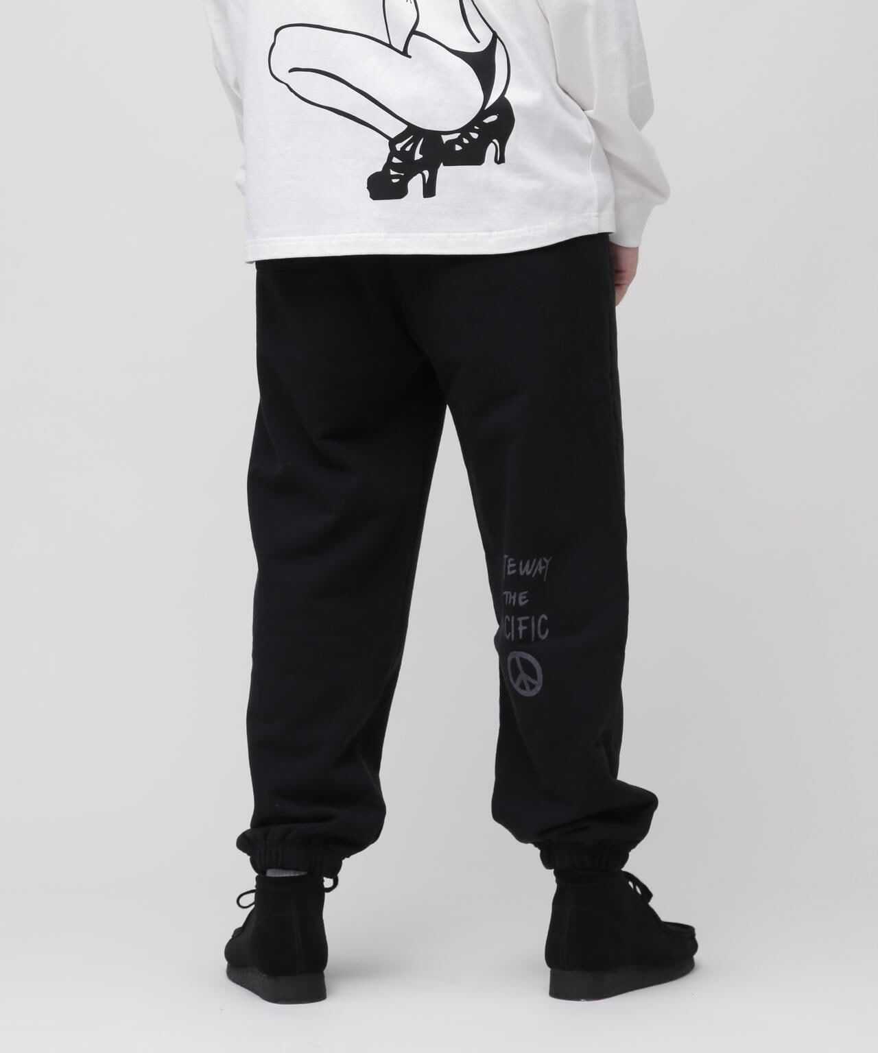 WEB限定》STENCIL PRINT SWEAT PANTS / ステンシル プリント