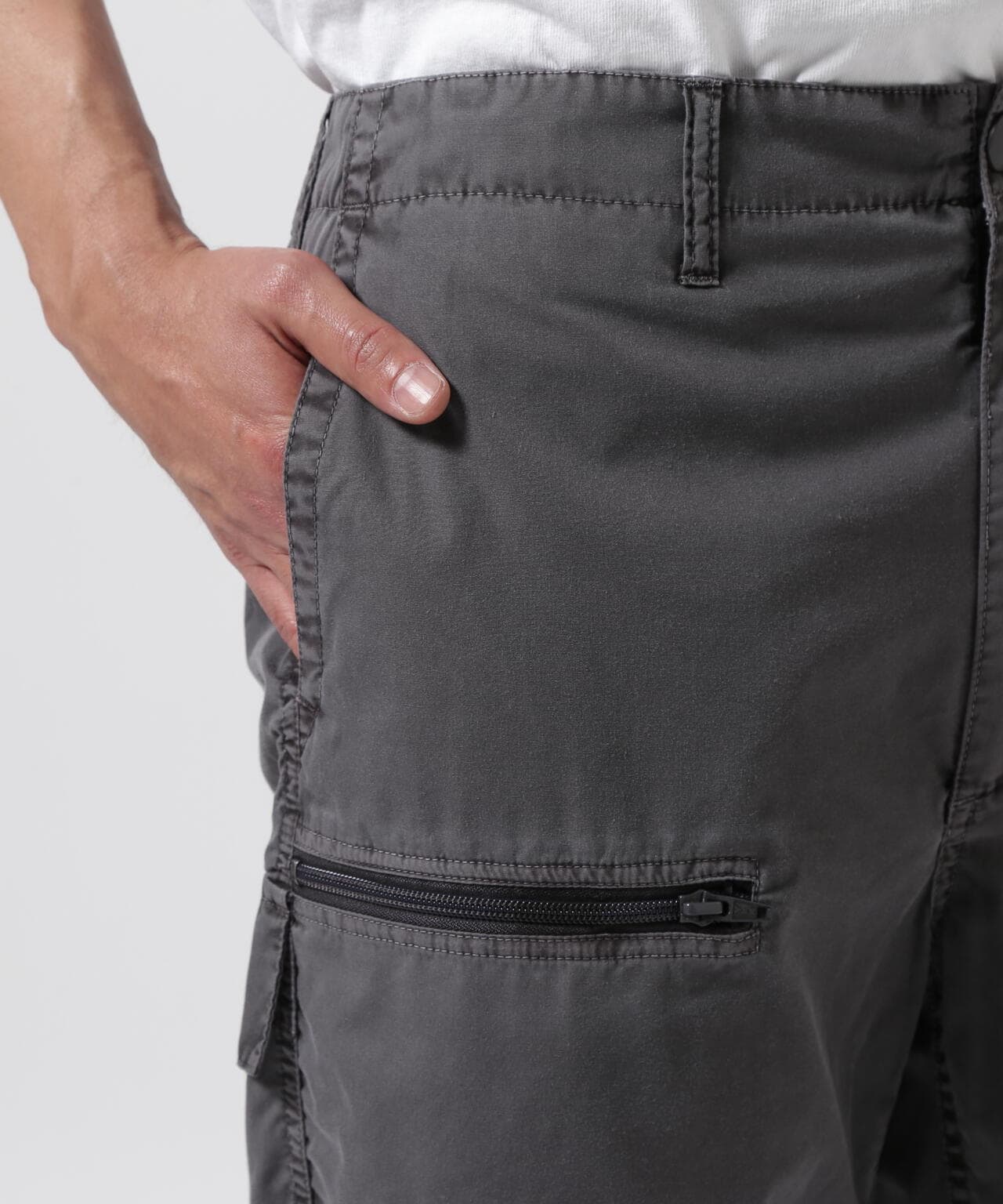 アルパカ clap クラップカーキ クロップドパンツ サイドポケット付き アルパカ clap クラップカーキ クロップドパンツ サイドポケット