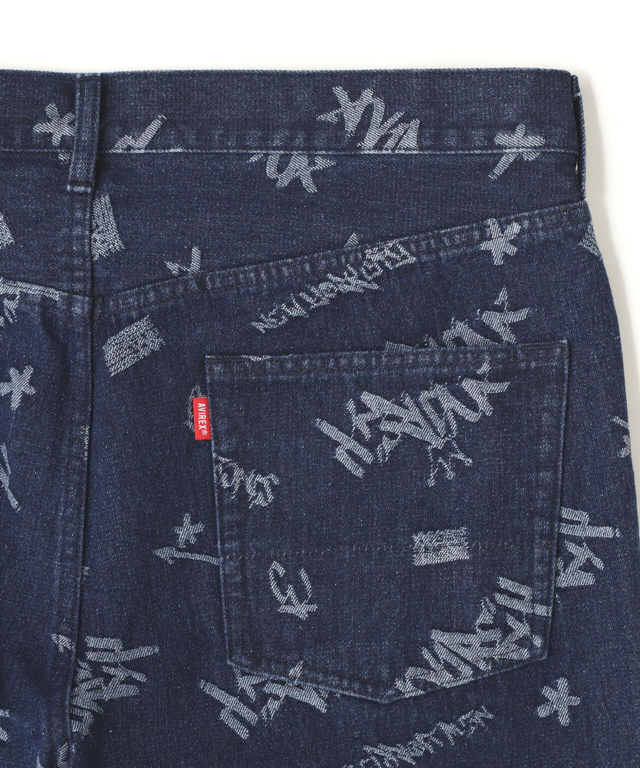 TAGGING JACQUARD DENIM PANTS / タギング ジャガード デニム