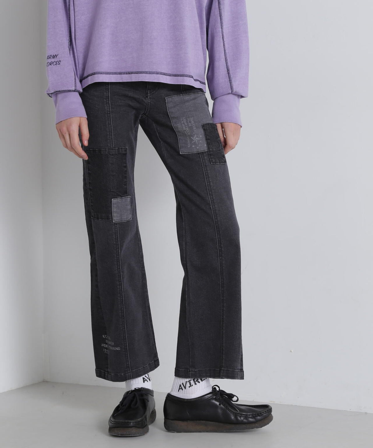 PATCH STRETCH DENIM PANTS/パッチストレッチデニムパンツ | AVIREX 