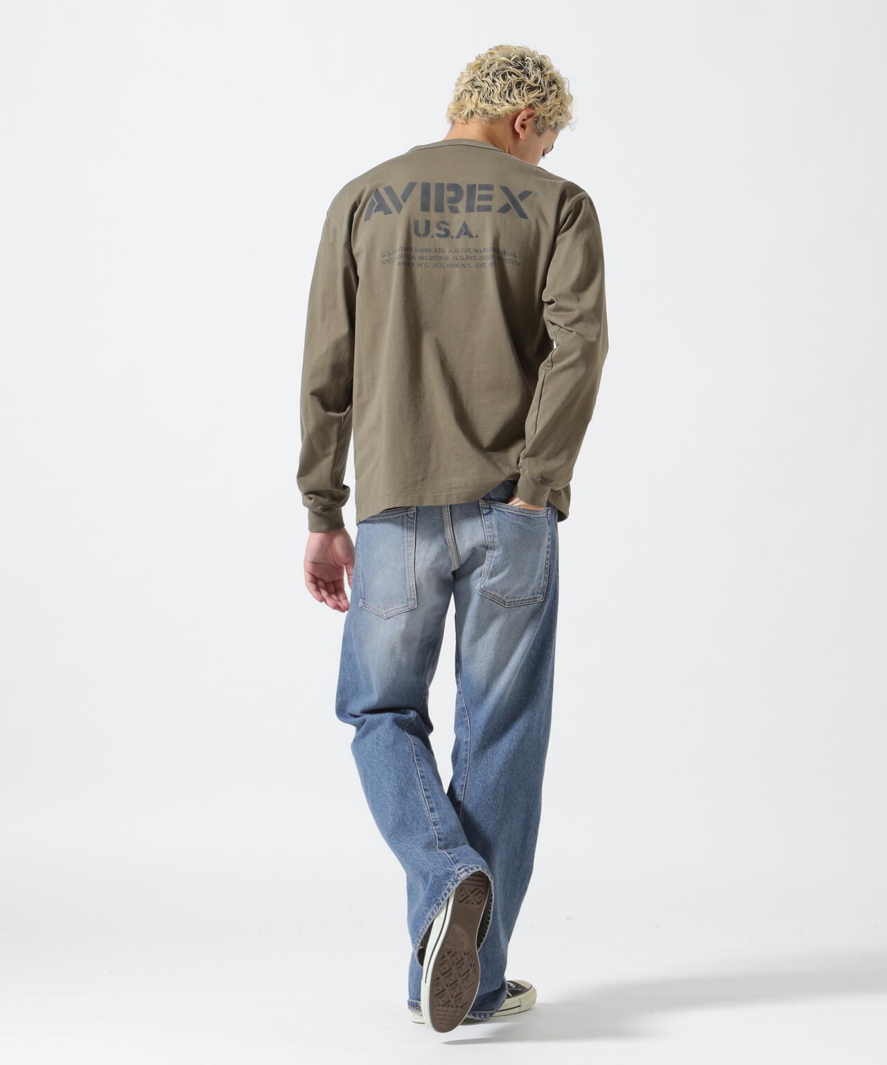 MIL. STENCIL T-SHIRT OFFICIAL LOGO / ミリタリー ステンシル 長袖T