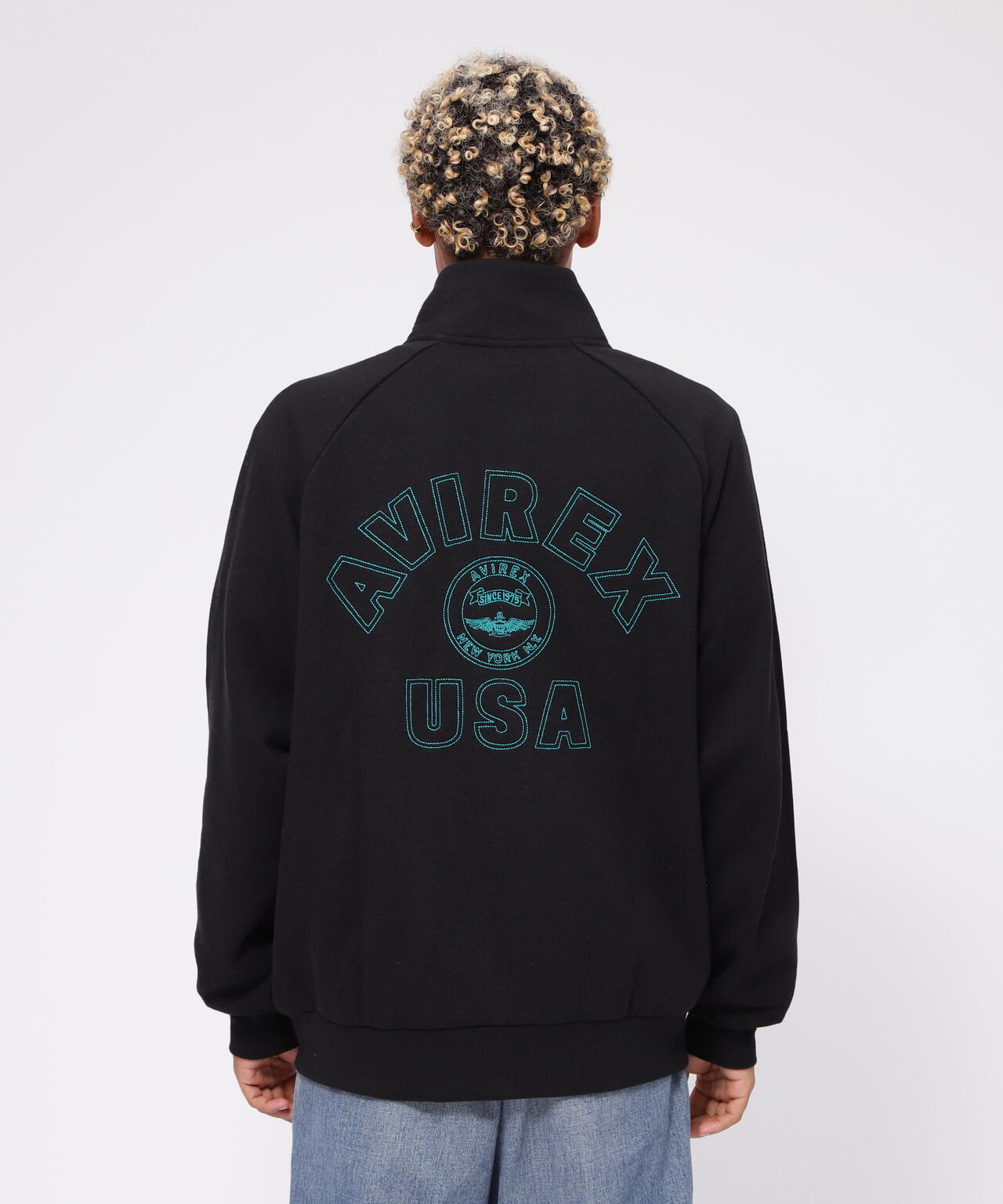 WEB&DEPOT限定》VARSITY LOGO EMB STAND ZIP SWEAT | AVIREX
