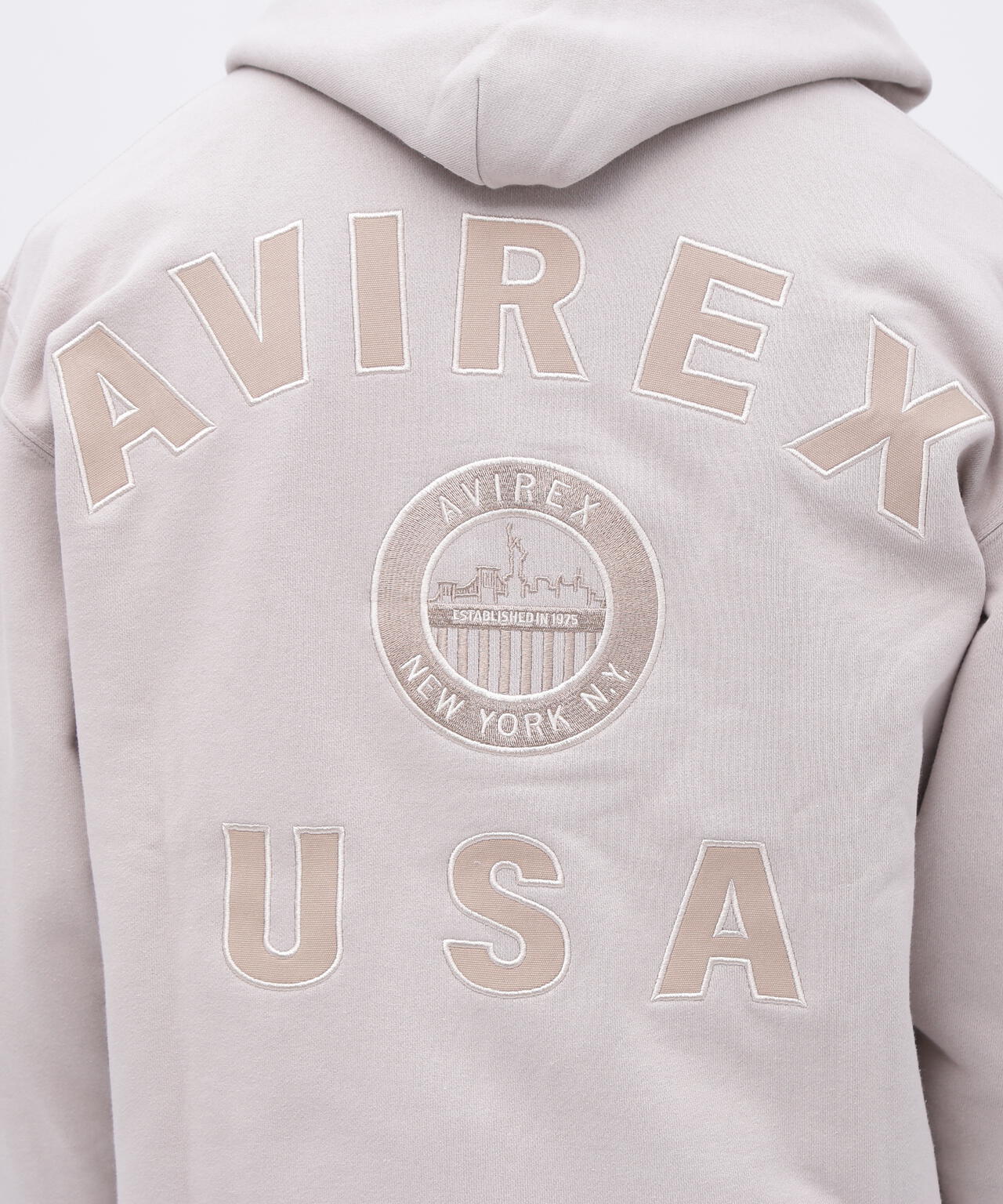 VARSITY LOGO ZIP SWEAT PARKA NYC / ジップ スウェット