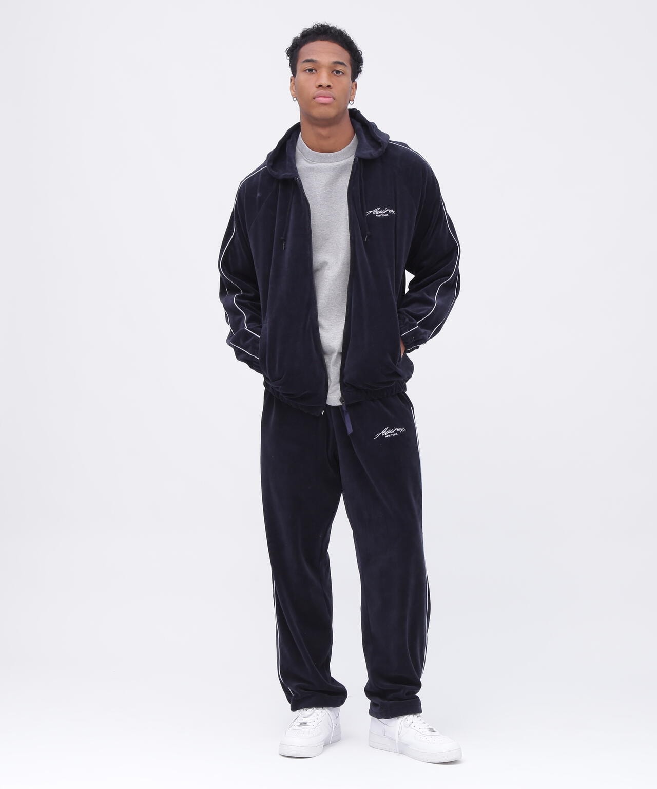 AVIREX ベロア ジップパーカー&ベロア パンツ【セットアップ】Mサイズ