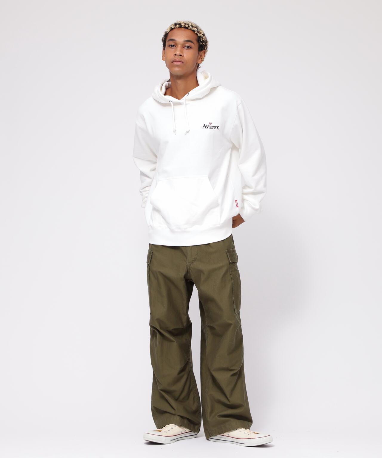 WEB&DEPOT限定》EMB LOGO & WISHES PULLOVER HOODIE | AVIREX