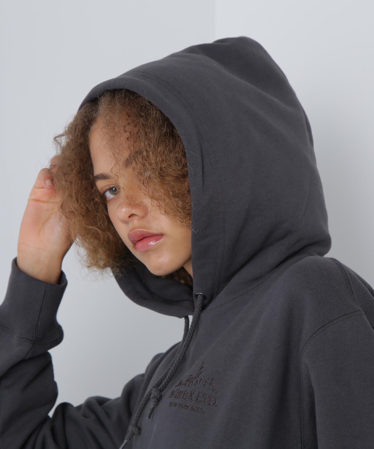 AVIREX ビッグロゴ スウェット パーカー ブラック 2XL アヴィレックス AVIREX VARSITY LOGO SWEAT ZIP UP PARKA /バー