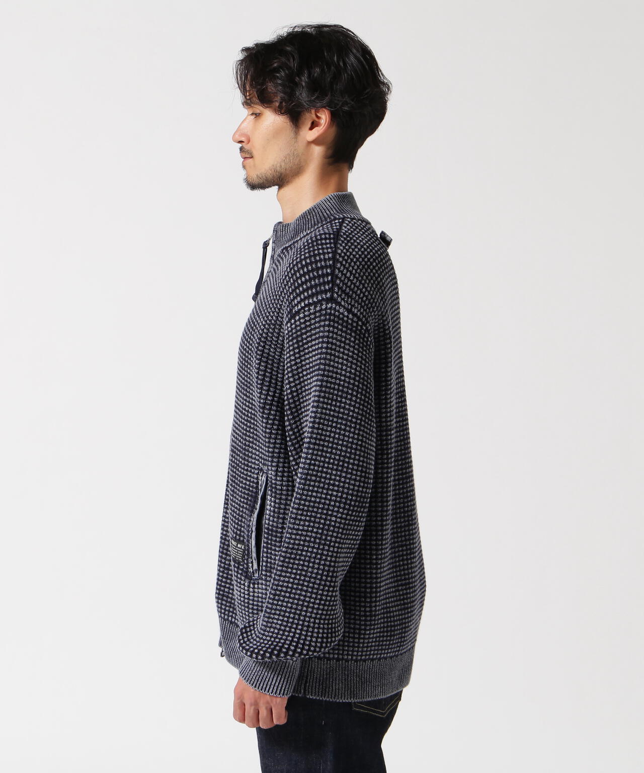 直営店限定》FADE WASH COMMAND ZIP UP KNIT / フェイドウォッシュ