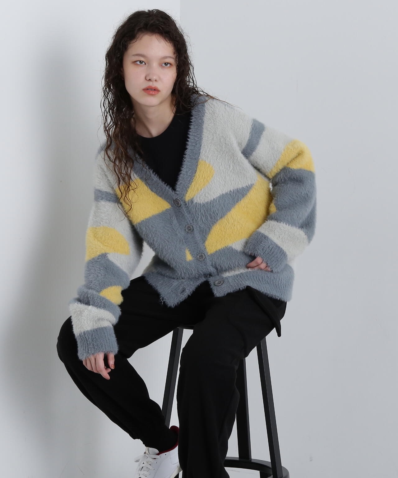 直営店限定》SHAGGY KNIT CARDIGAN/シャギーニットカーディガン