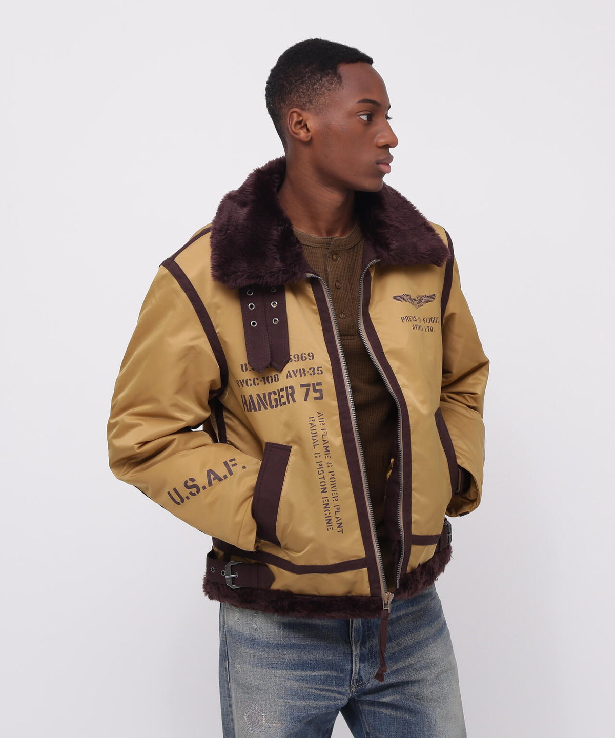 WEB&DEPOT限定》MULTI STENCIL NYLON B-3 JACKET | AVIREX 