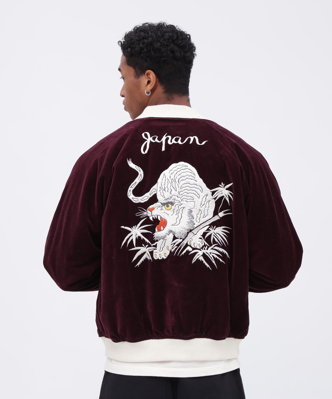 AVIREXVELVETEENSKAJACKETWHITE TIGERスカジャン VELVETEEN SKA JACKET WHITE TIGER/ヴェルヴェティーン スカジャケット