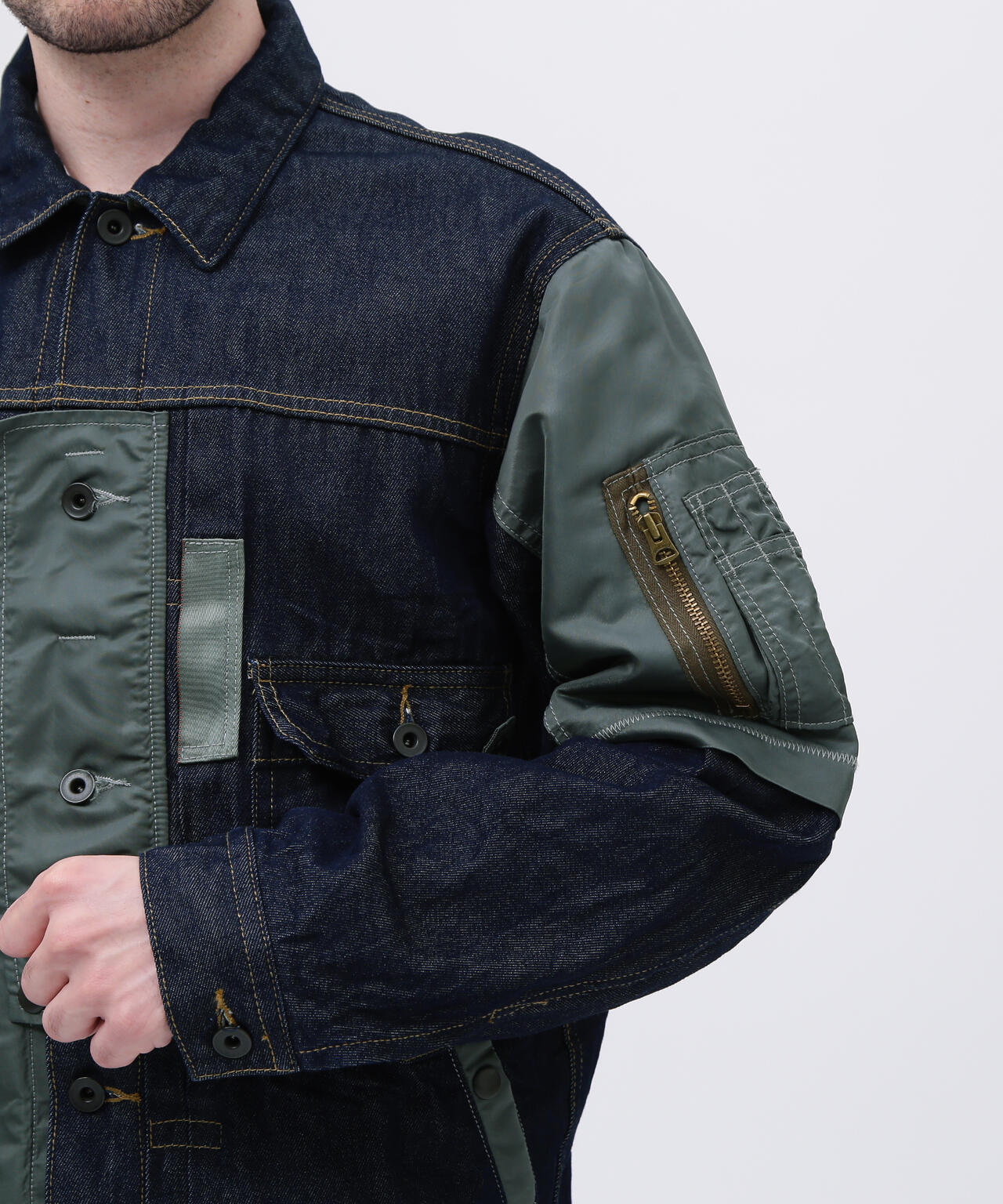 AVIREX / Gジャン/M/デニム/IDG/783-4252030/CROSSOVER G-JACKET CROSSOVER》G-JACKET / G-ジャケット / AVIREX / アヴィレックス