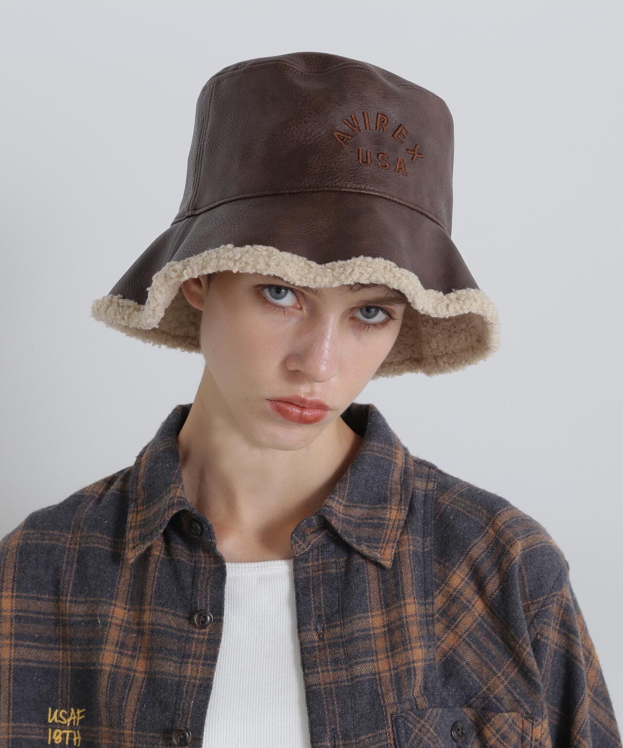 直営店限定》REVERSIBLE FAKE LEATHER HAT/リバーシブル ハット