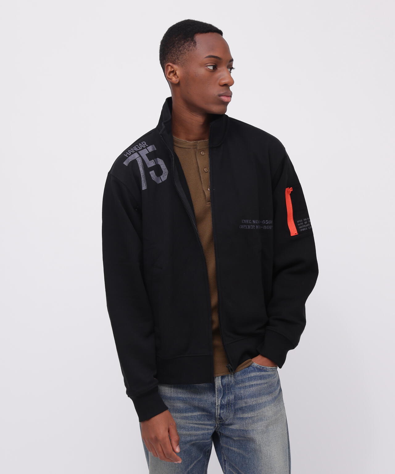 《WEB&DEPOT限定》REMODEL DESIGN STAND ZIP SWEAT/リモデル ジップ スウェット