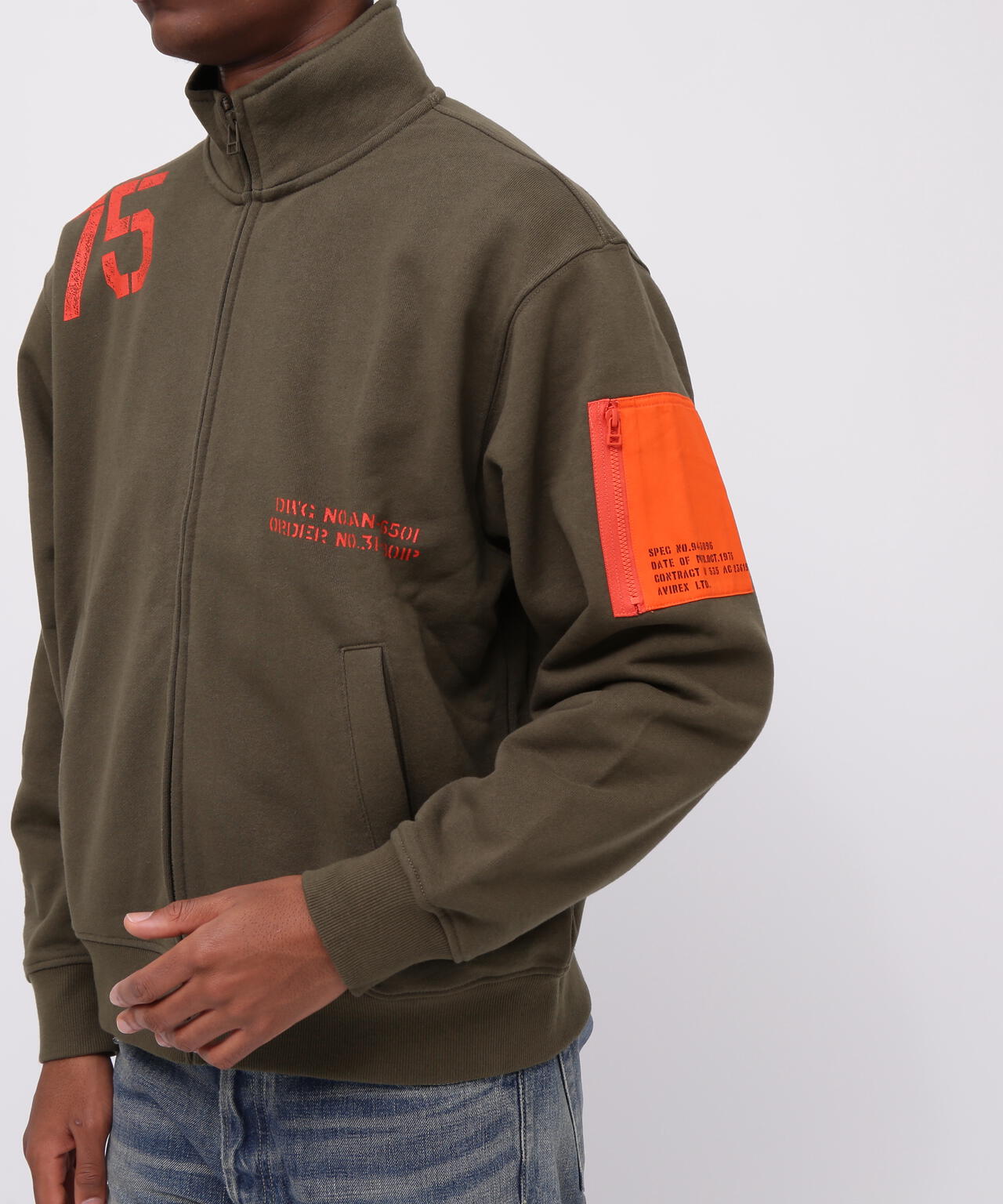 《WEB&DEPOT限定》REMODEL DESIGN STAND ZIP SWEAT/リモデル ジップ スウェット
