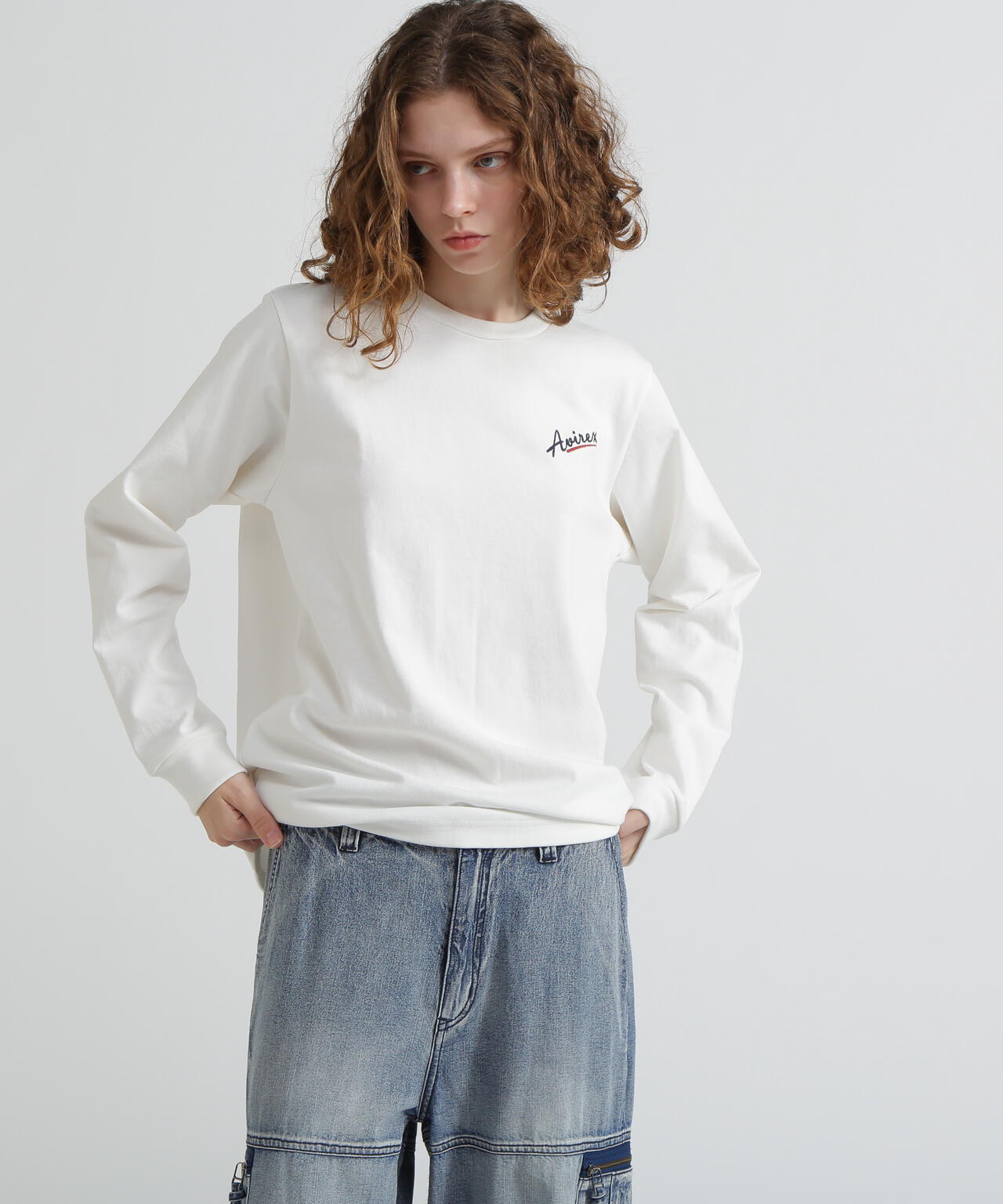 《WEB＆DEPOT限定》MILITARY MOTIF LONG SLEEVE T-SHIRT / ミリタリーモチーフ 長袖 Tシャツ