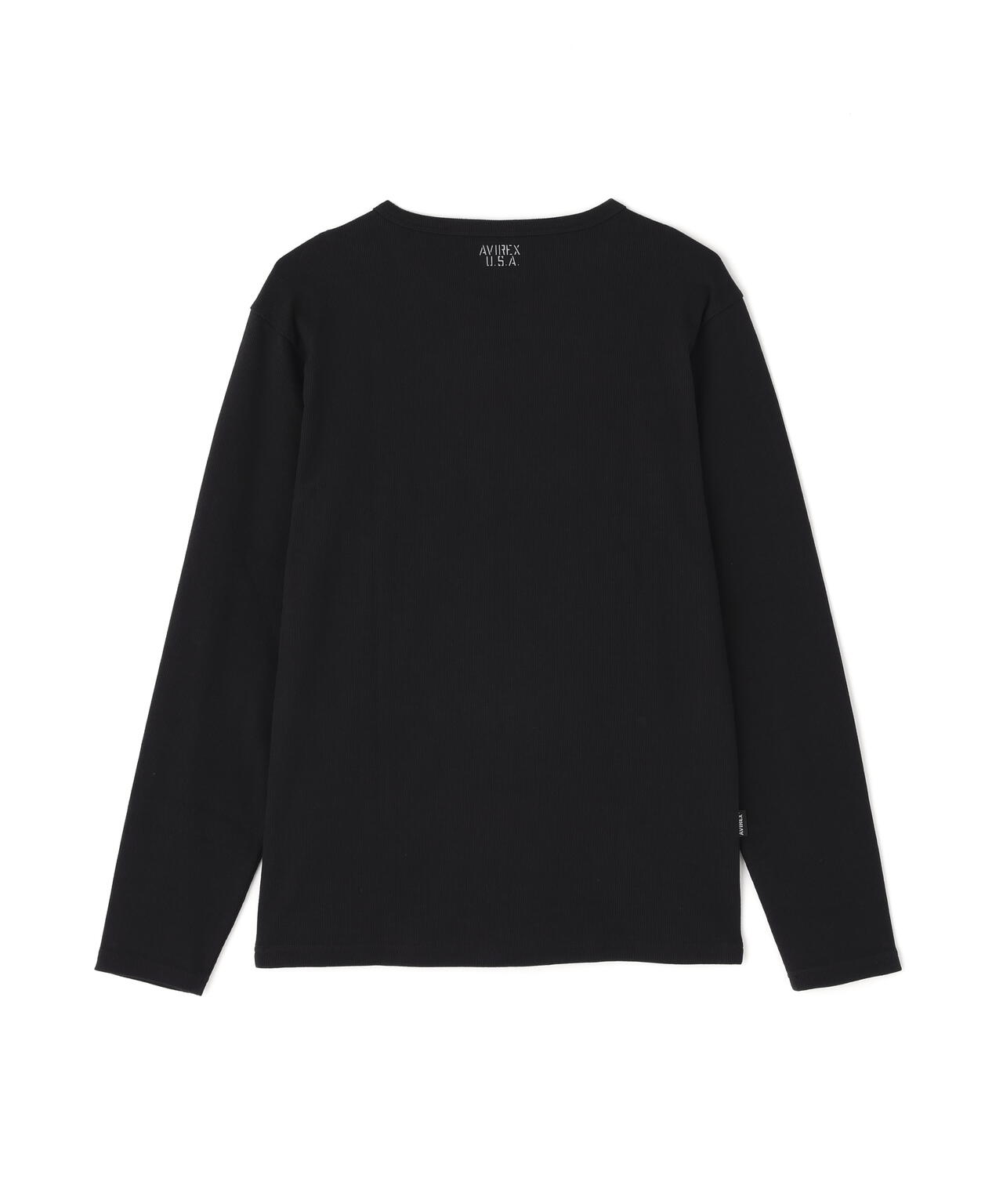 《DAILY/デイリー》RIB L/S CREW NECK T-SHIRT