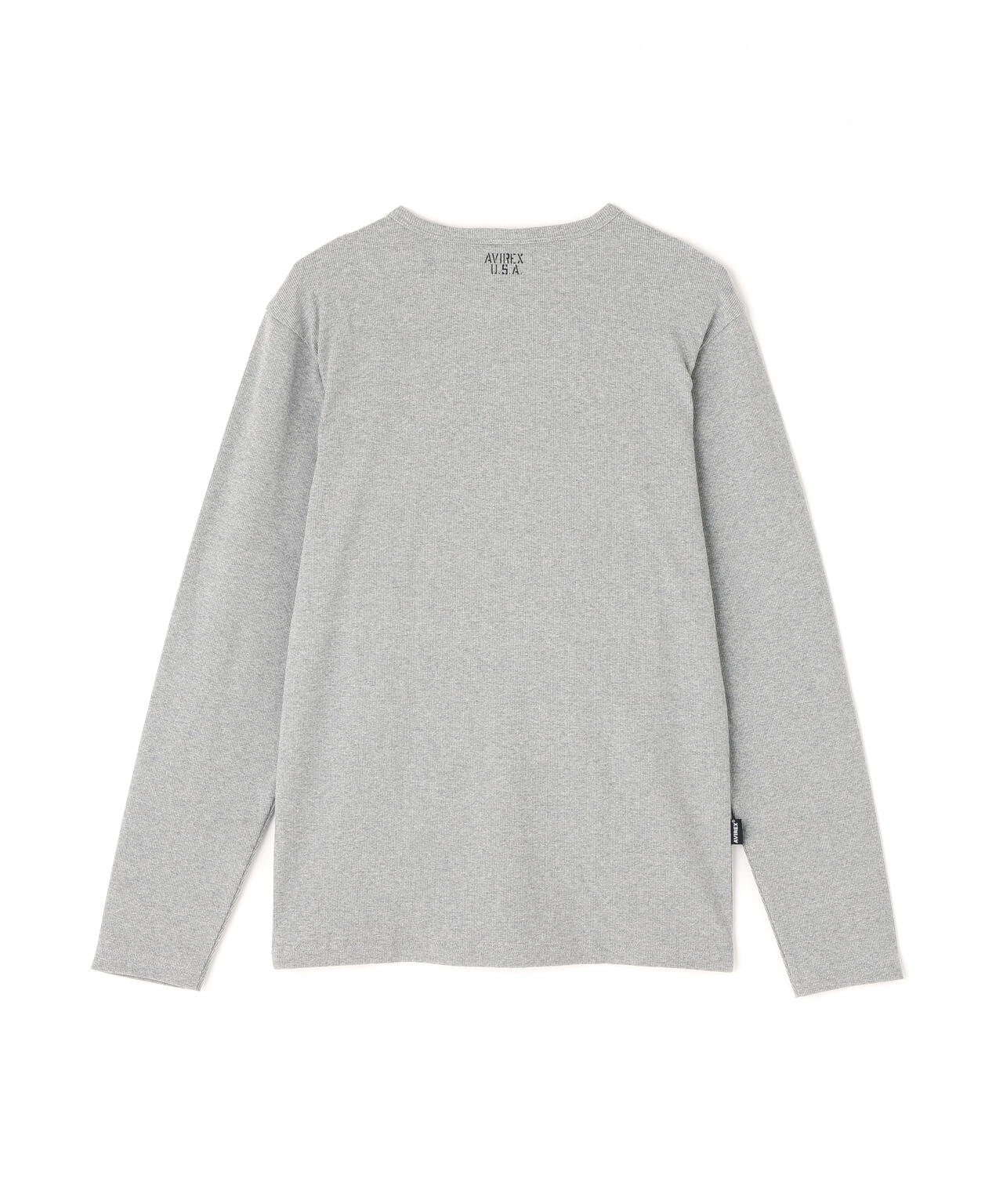 《DAILY/デイリー》RIB L/S CREW NECK T-SHIRT