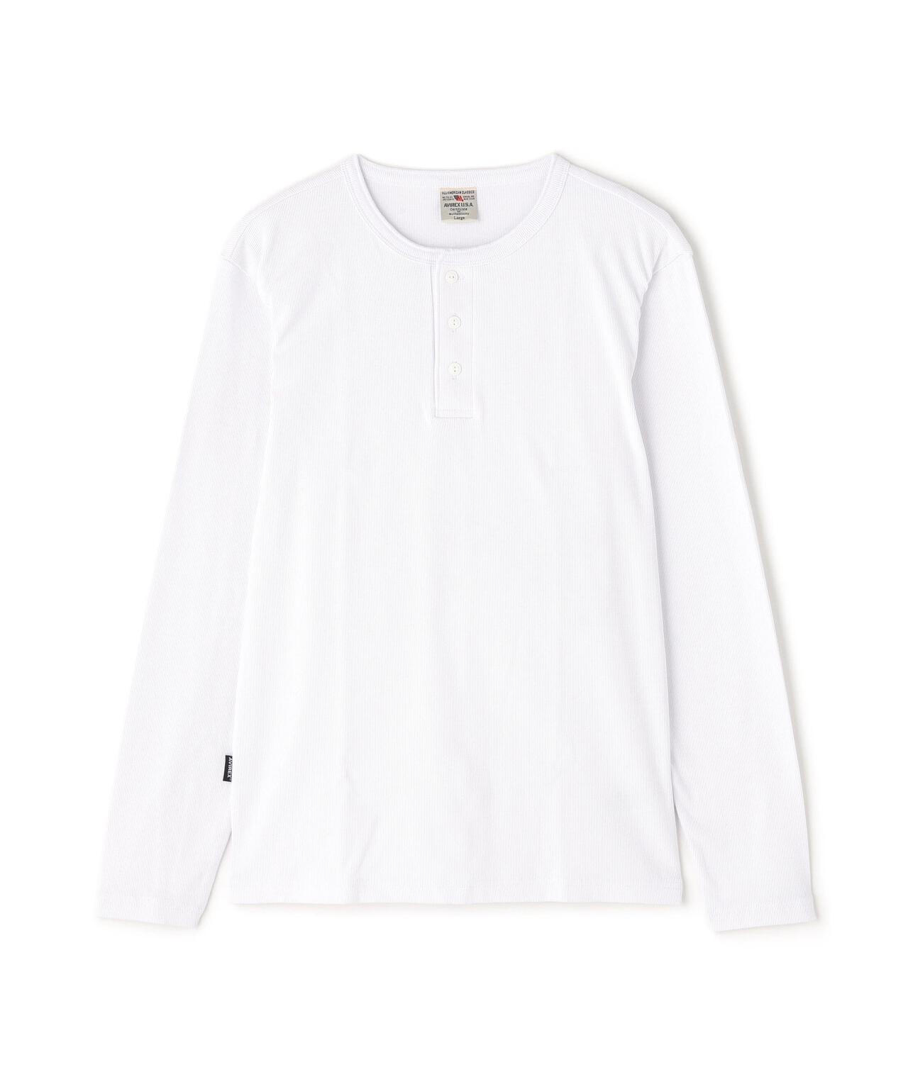 DAILY/デイリー》RIB L/S HENLEY NECK T-SHIRT/リブ 長袖 ヘンリー