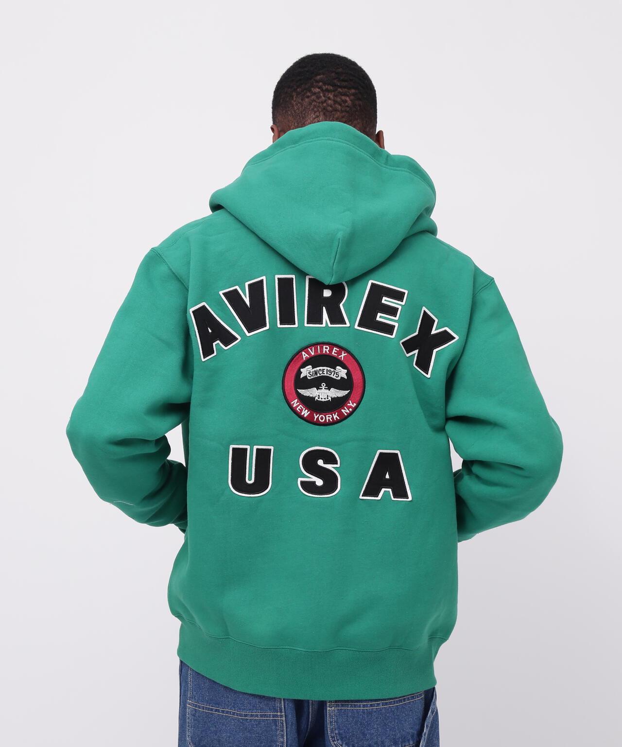 VARSITY LOGO SWEAT ZIP UP PARKA /バーシティ ロゴ スウェット ジップアップ パーカー