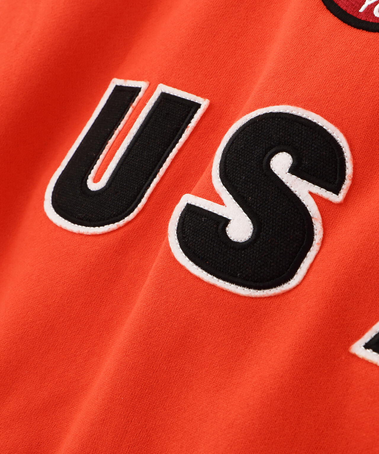 VARSITY LOGO SWEAT ZIP UP PARKA /バーシティ ロゴ スウェット ジップアップ パーカー