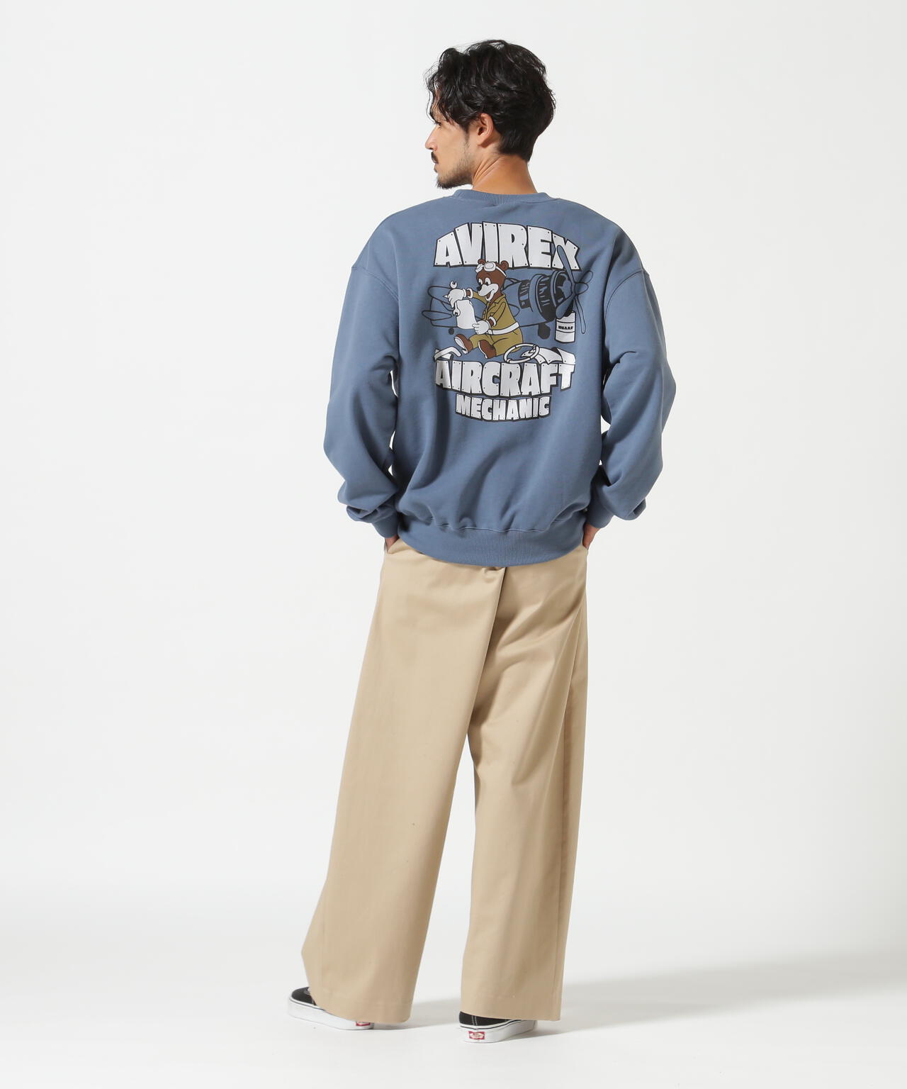 WEB&DEPOT限定》FLIGHT MECHANIC CREW NECK SWEAT / フライト