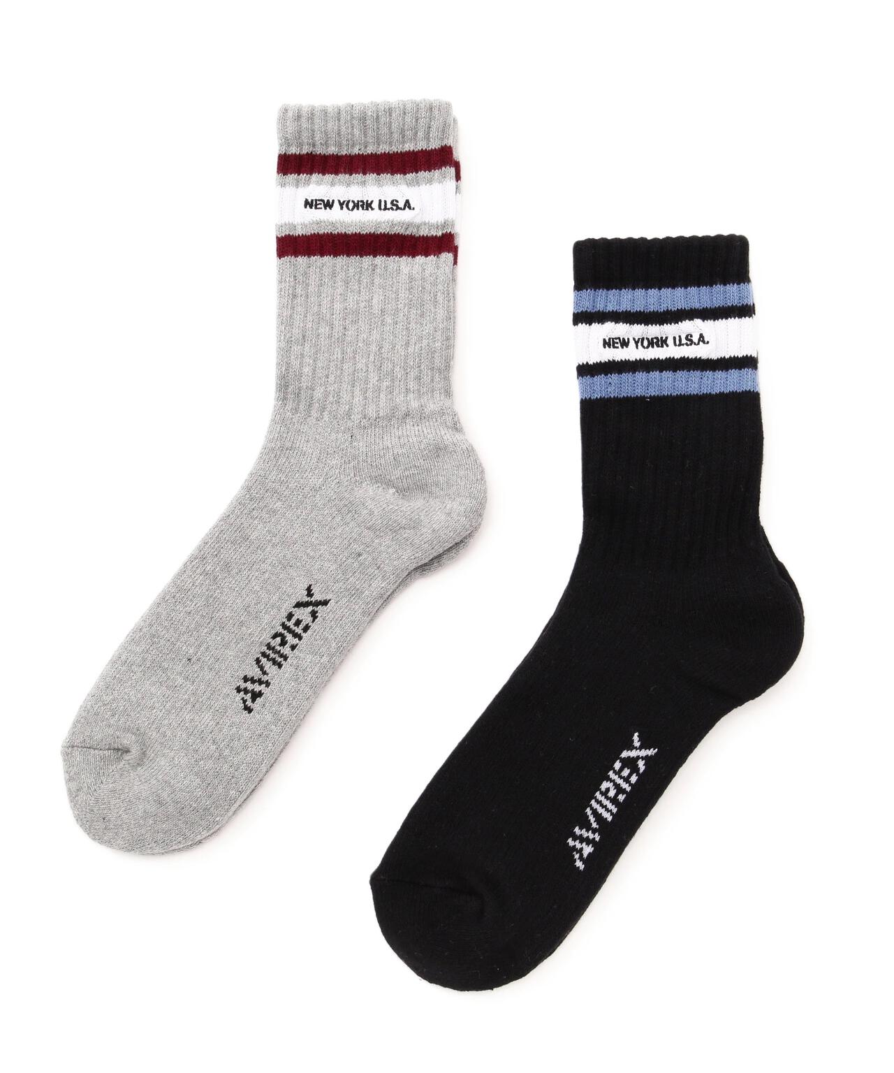 《直営店限定》LINE NEYYORK SOCKS / ライン ニューヨーク ソックス / AVIREX / アヴィレックス