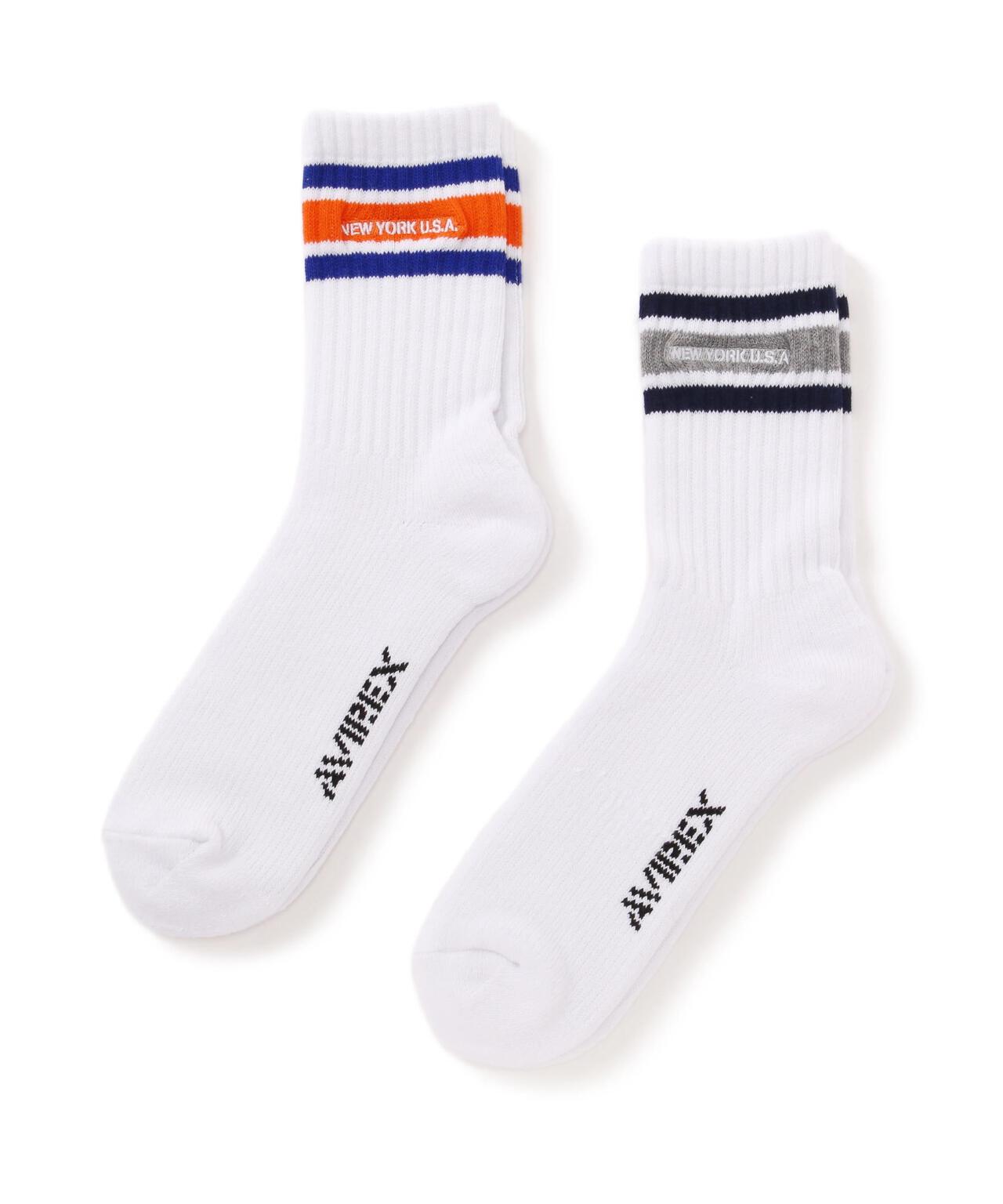《直営店限定》LINE NEYYORK SOCKS / ライン ニューヨーク ソックス / AVIREX / アヴィレックス
