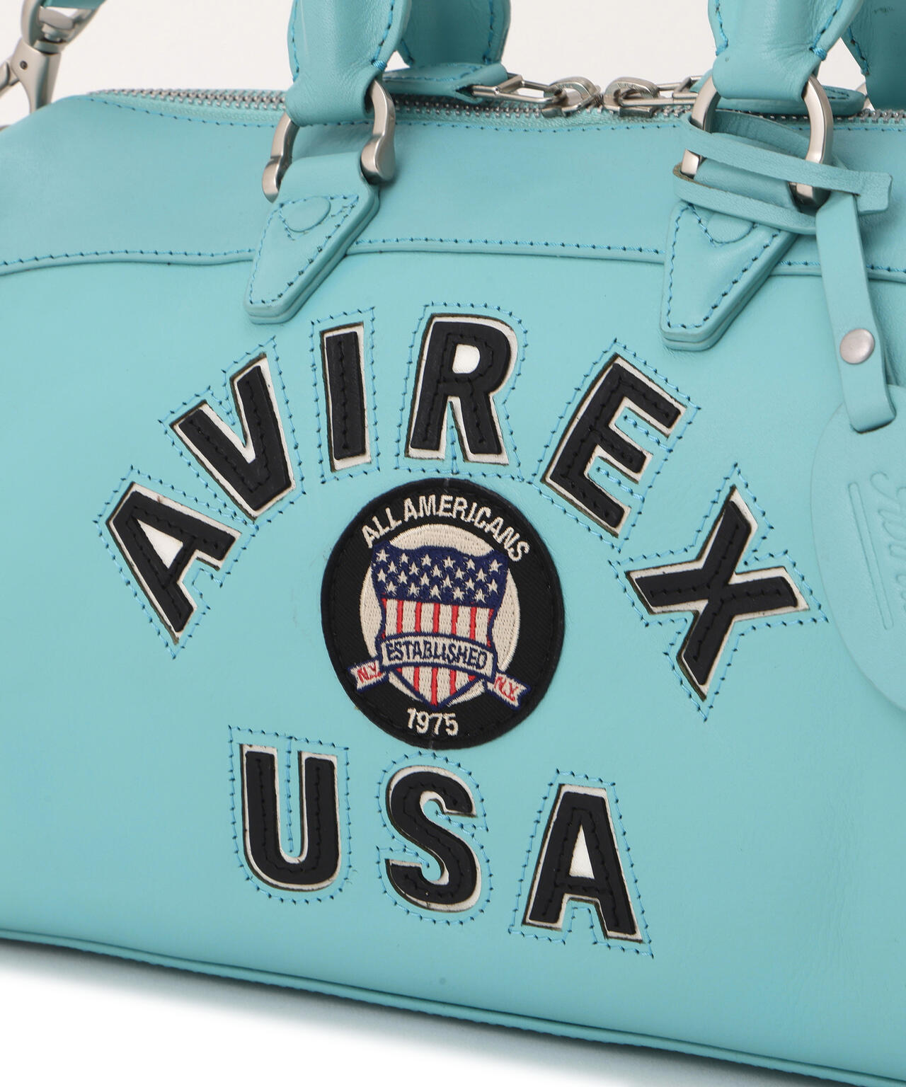 直営店別注》VARSITY LEATHER MINI DUFFLE BAG / バーシティレザー