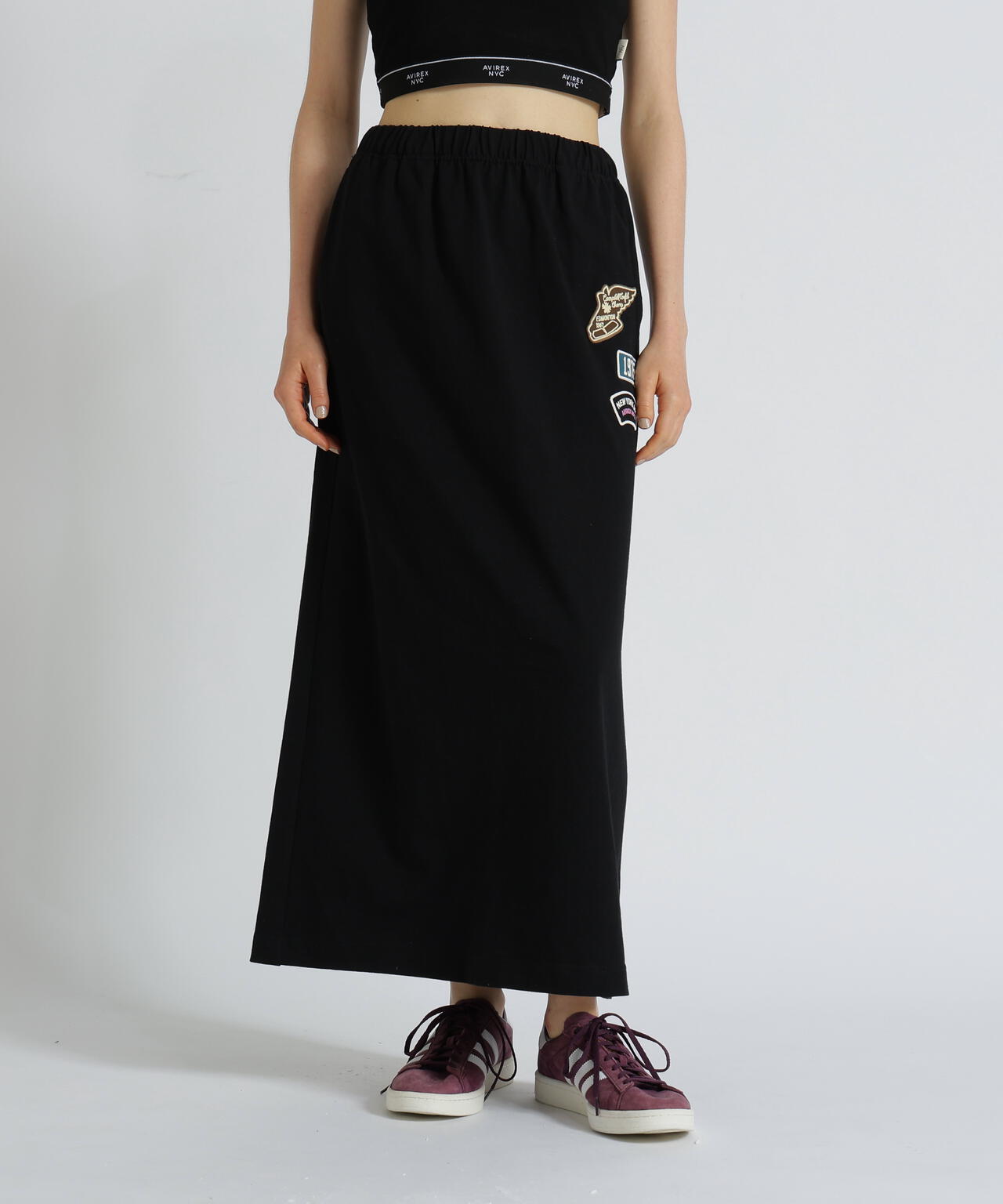 《WEB&DEPOT限定》JERSEY SKIRT PATCHED/ジャージ スカート パッチ