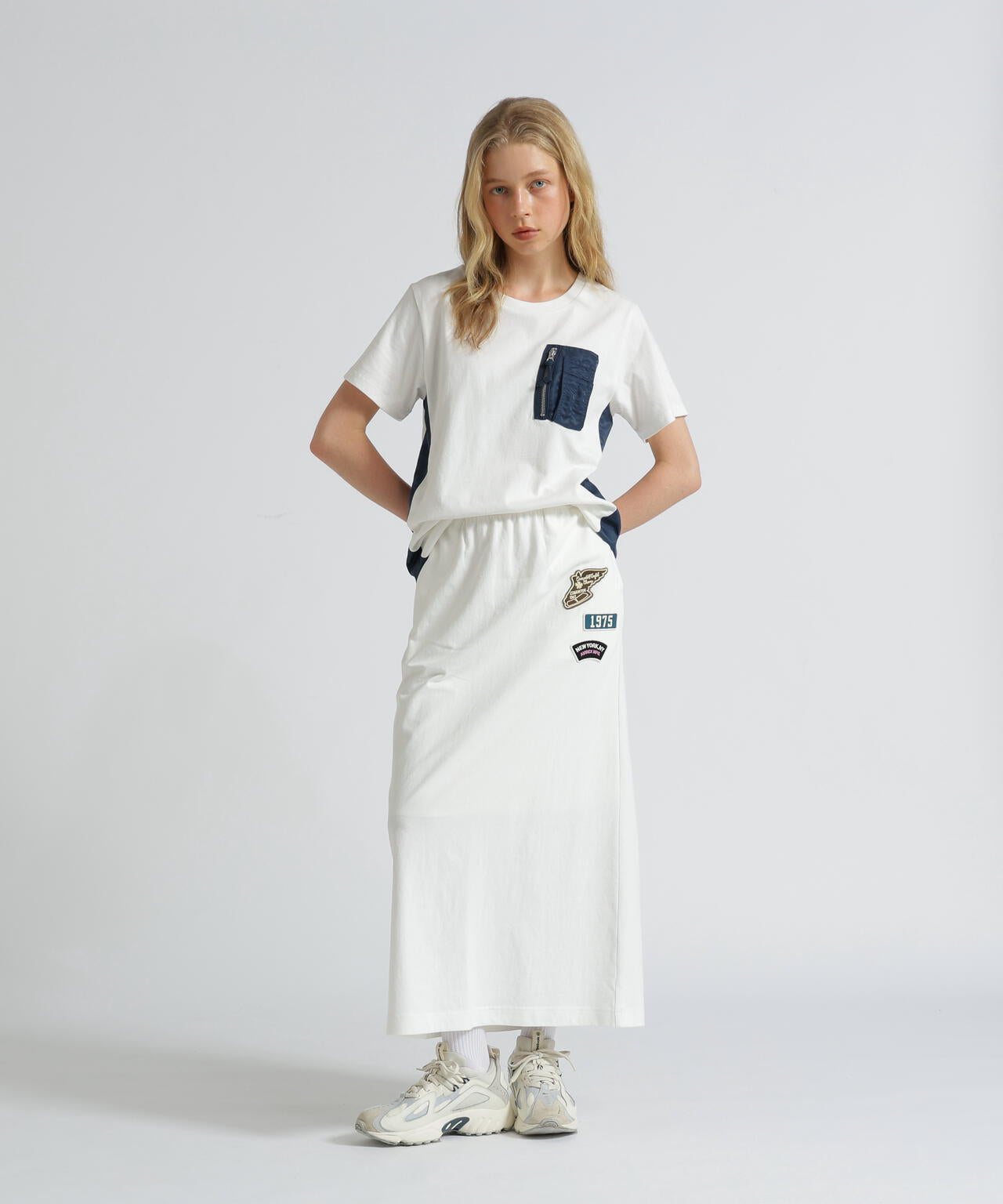 《WEB&DEPOT限定》JERSEY SKIRT PATCHED/ジャージ スカート パッチ