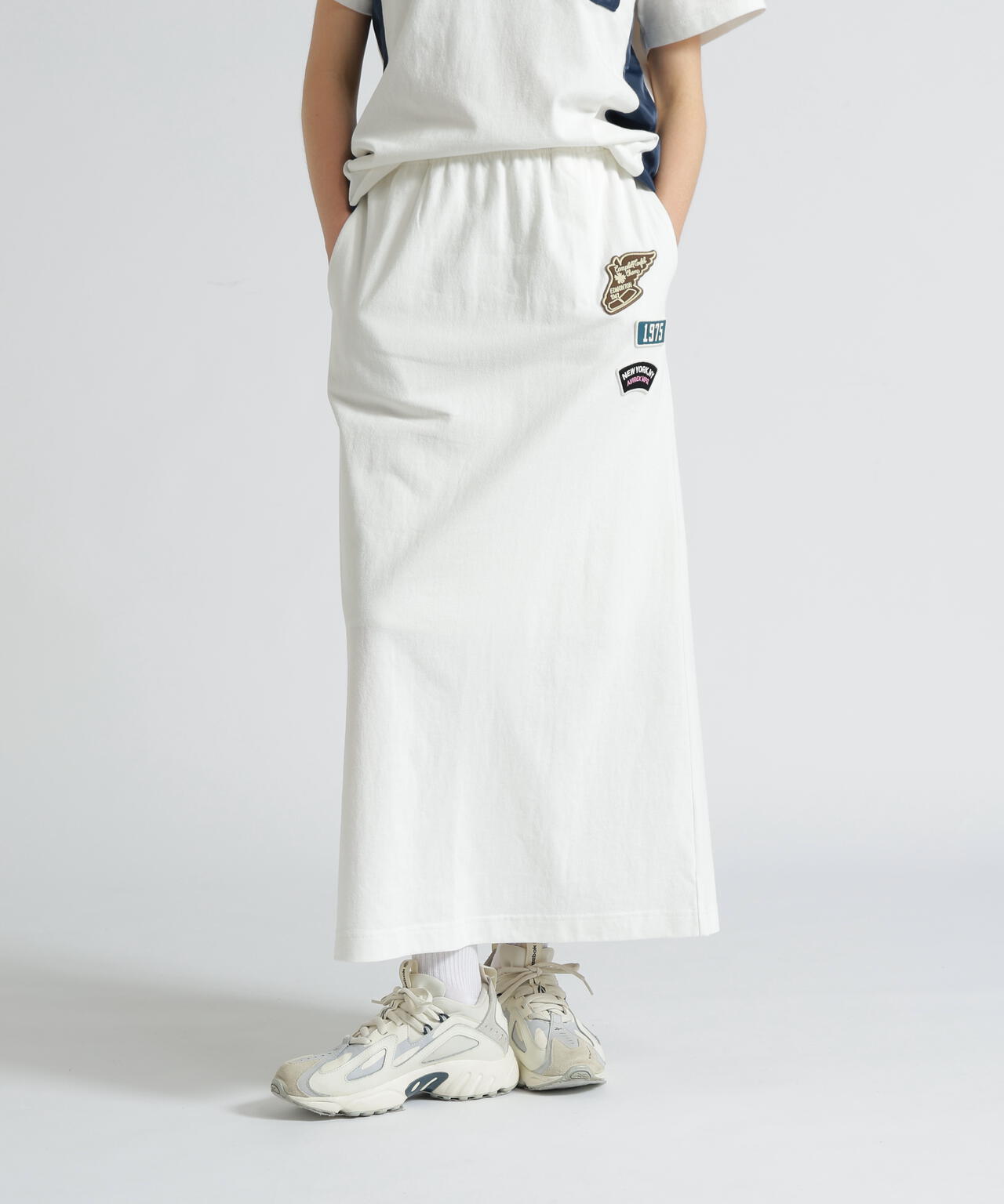 《WEB&DEPOT限定》JERSEY SKIRT PATCHED/ジャージ スカート パッチ