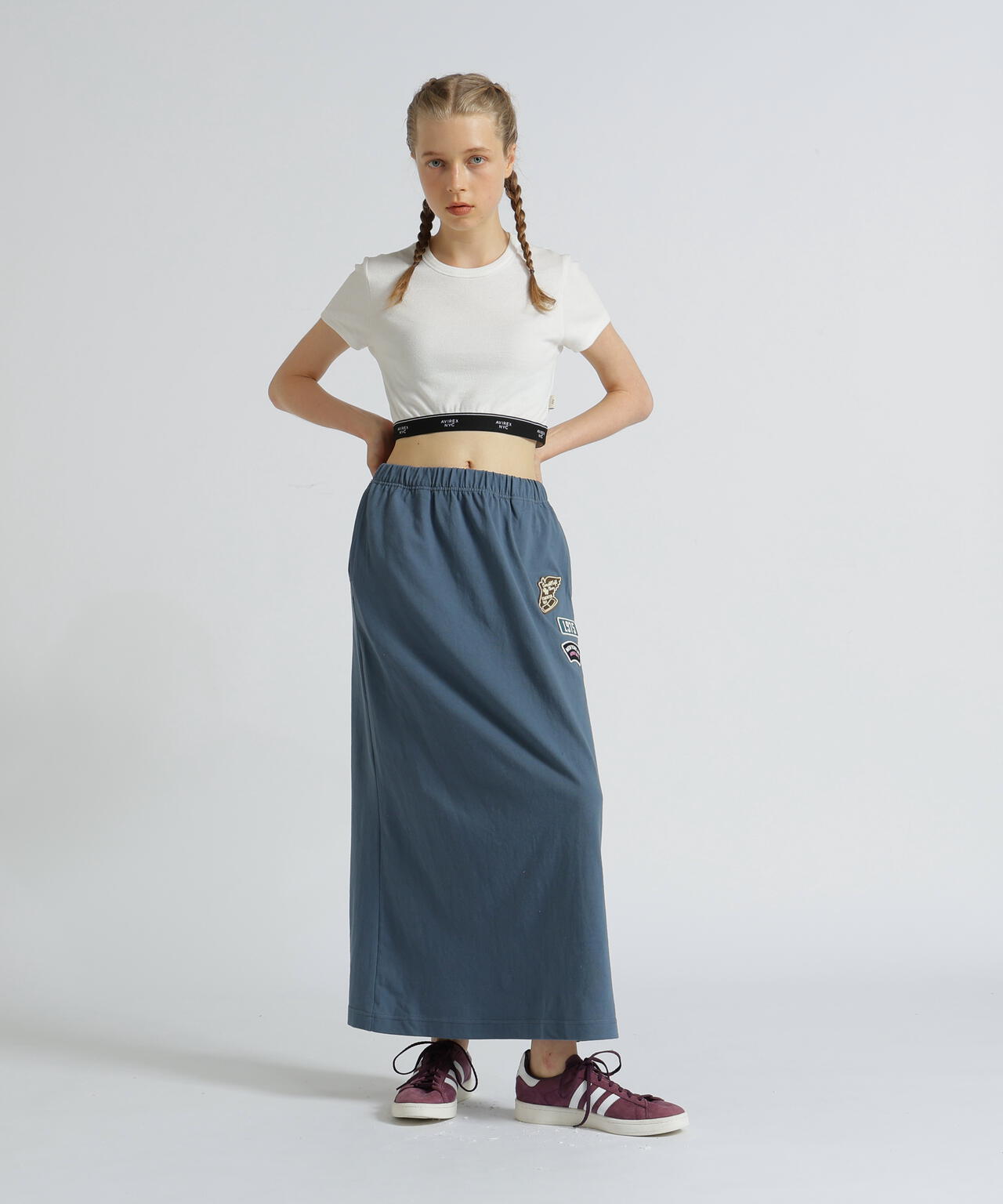 《WEB&DEPOT限定》JERSEY SKIRT PATCHED/ジャージ スカート パッチ