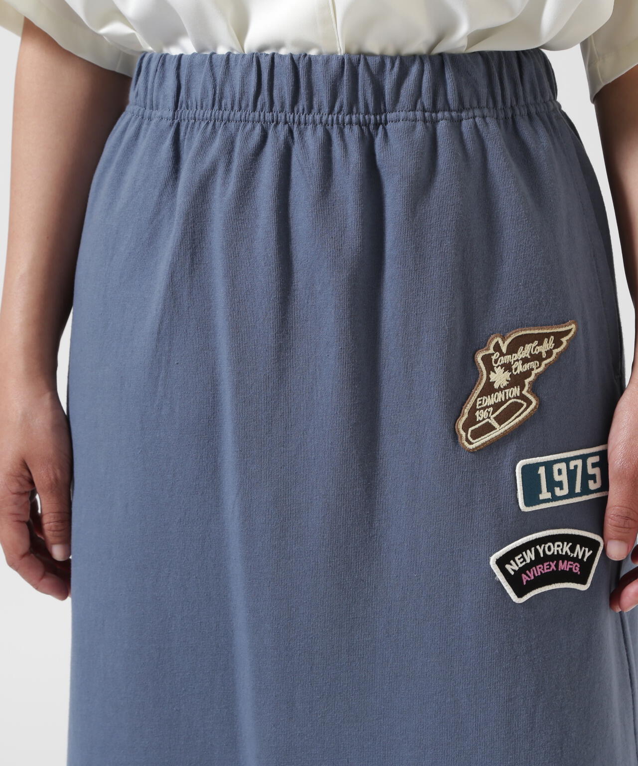 《WEB&DEPOT限定》JERSEY SKIRT PATCHED/ジャージ スカート パッチ