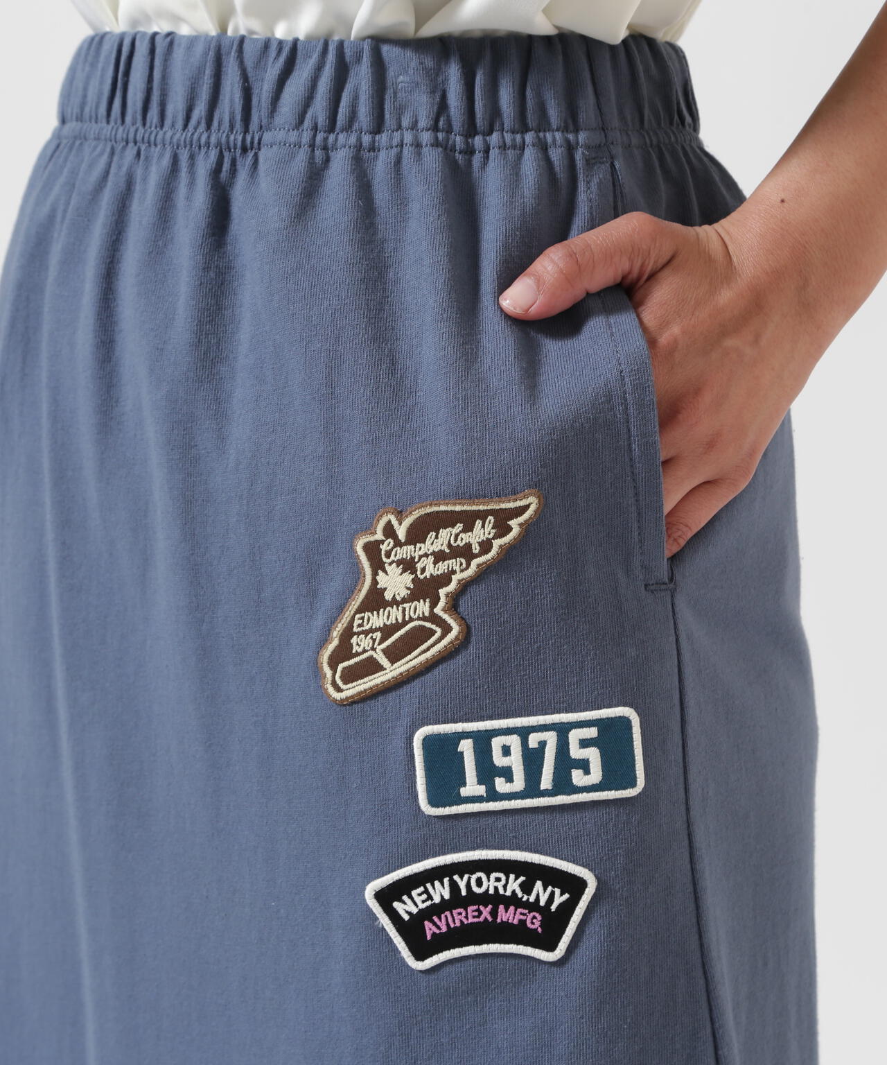 《WEB&DEPOT限定》JERSEY SKIRT PATCHED/ジャージ スカート パッチ