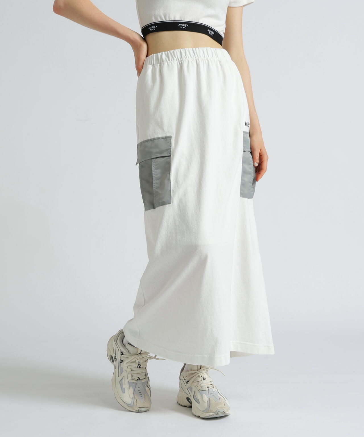 WEB&DEPOT限定》JERSEY CARGO SKIRT/ジャージ カーゴスカート | AVIREX