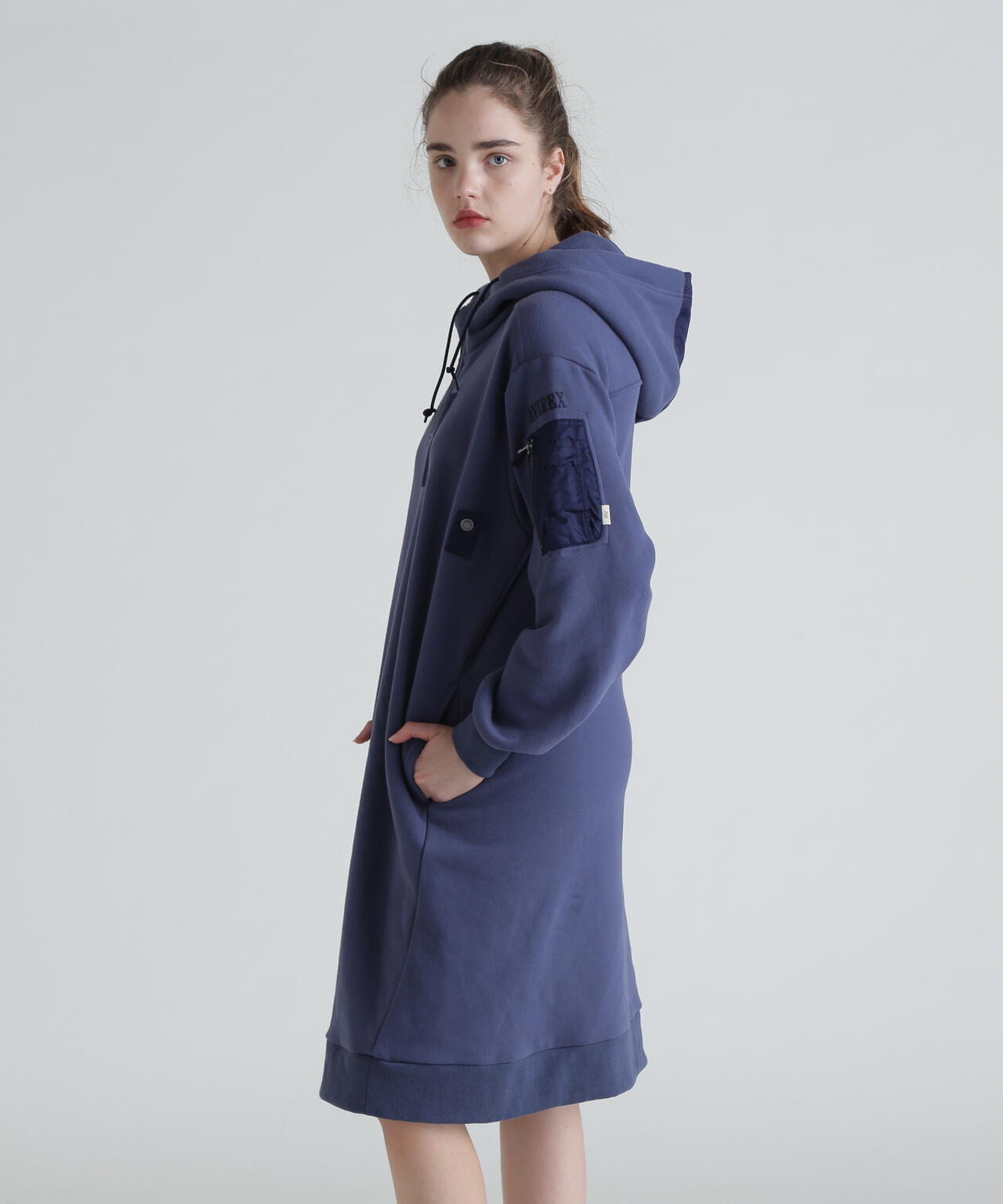 HOODIE NYLON MILITARY ONEPIECE/フーディーナイロン ミリタリー