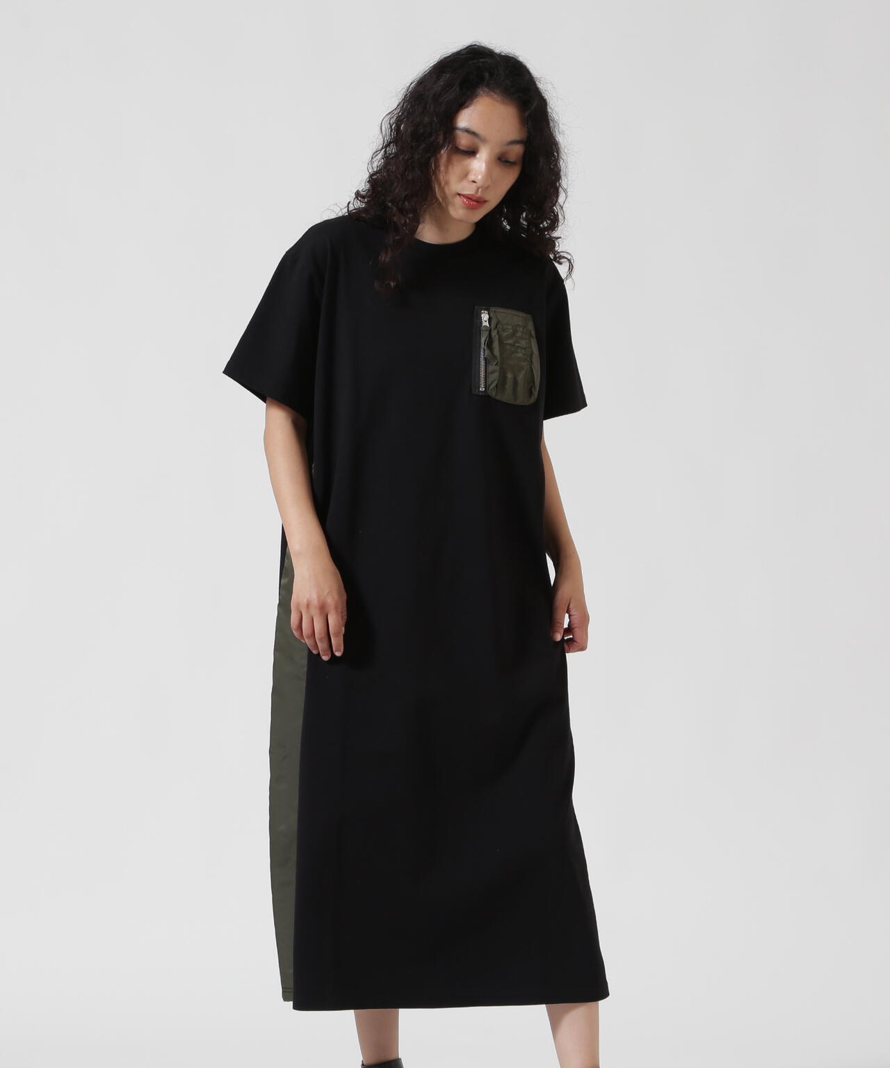 WEB&DEPOT限定》MA-1 POCKET ONEPIECE/MA-1ポケット ワンピース