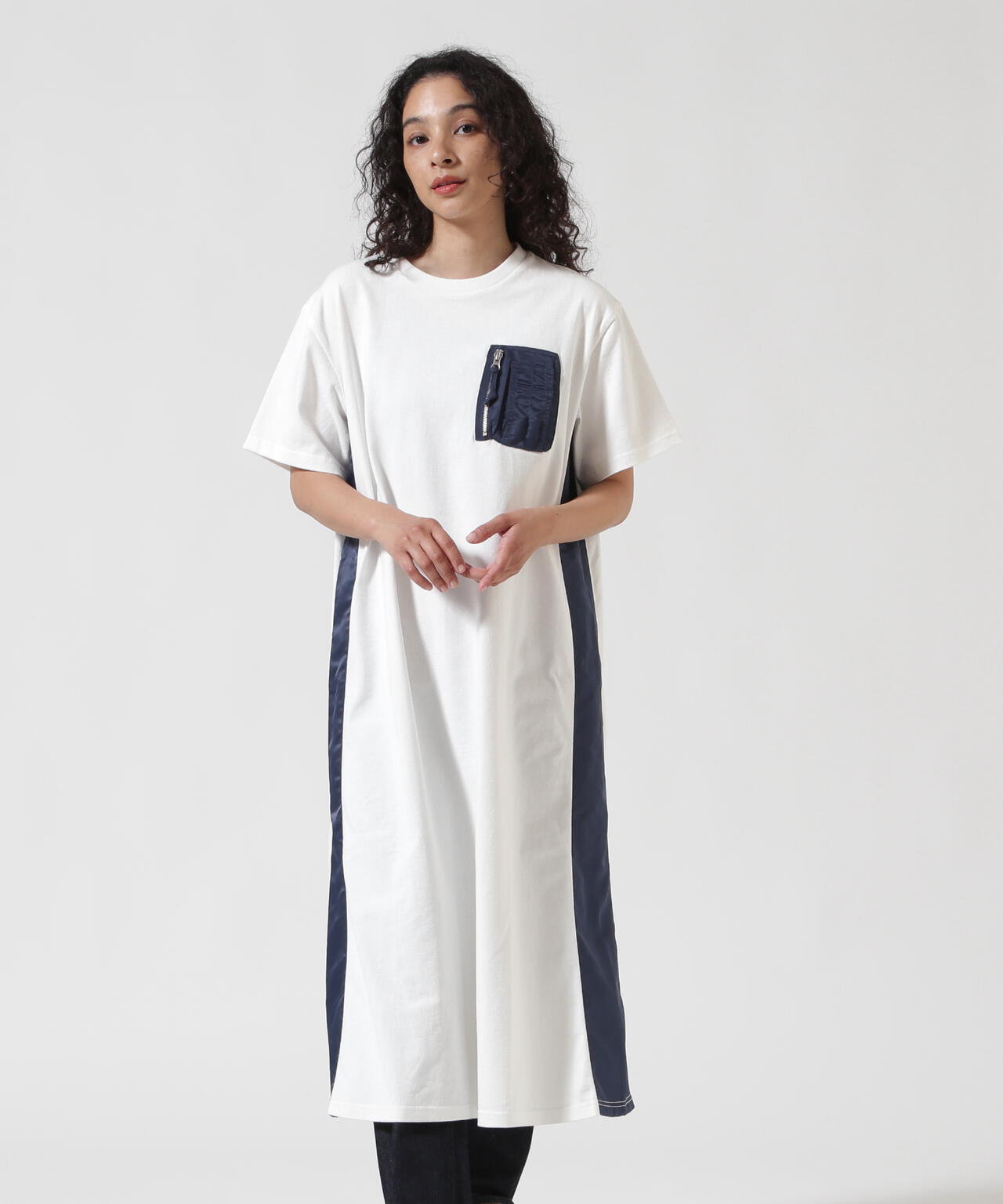 WEB&DEPOT限定》MA-1 POCKET ONEPIECE/MA-1ポケット ワンピース