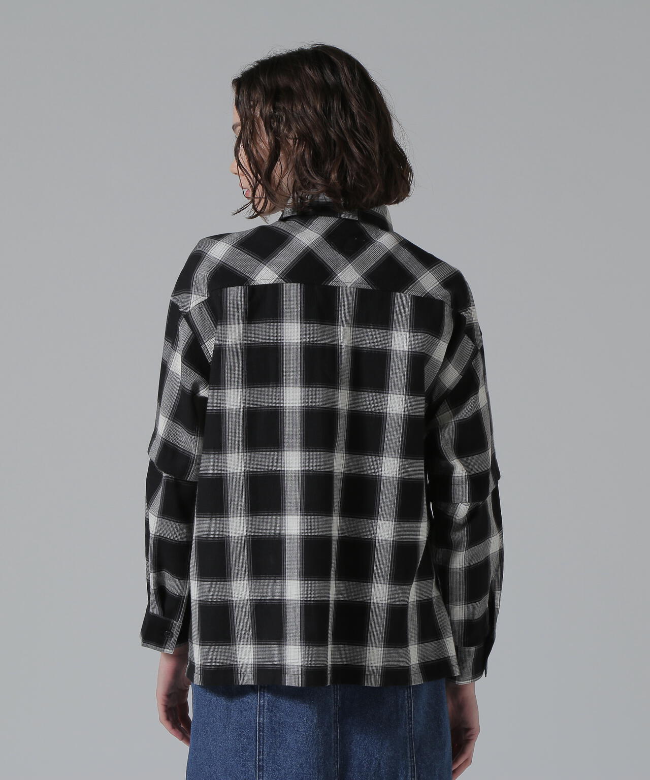 アヴィレックス（AVIREX）/WAFFLE OMBRE CHECK DETACHABLE SHIRTS／ワッフルオンブレチェック WAFFLE OMBRE CHECK DETACHABLE SHIRTS/ワッフルオンブレチェック