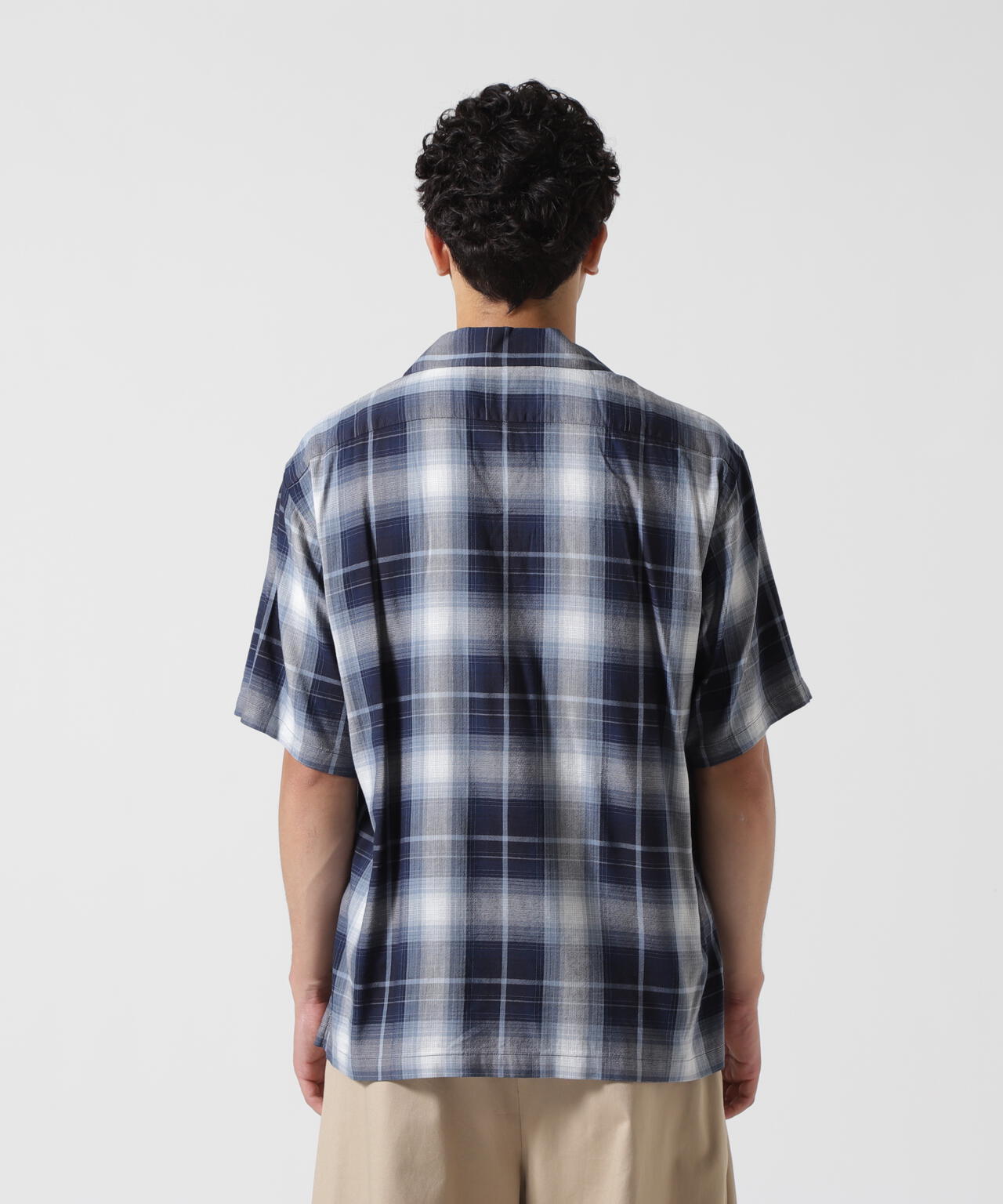 ONE POINT OMBRE CHECK SHIRT / 半袖 ワンポイント オンブレチェック