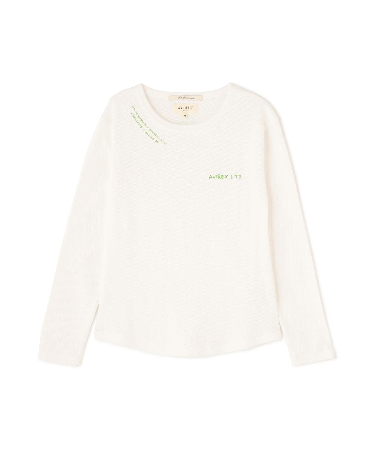 DOODLE PRINT HONEYCOMB WAFFLE LONG SLEEVE T-SHIRT/ダブルプリント