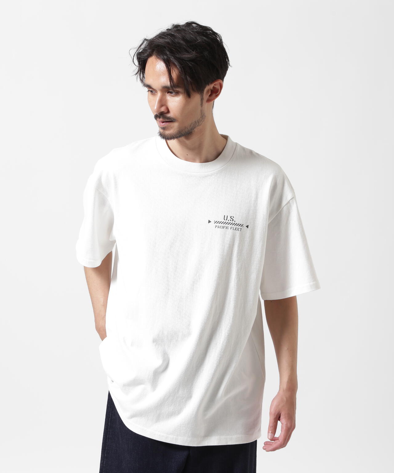 国内発送☆AVIREX☆SHEETING T-SHIRT S.F.W WEB&DEPOT限定》SHEETING T-SHIRT 