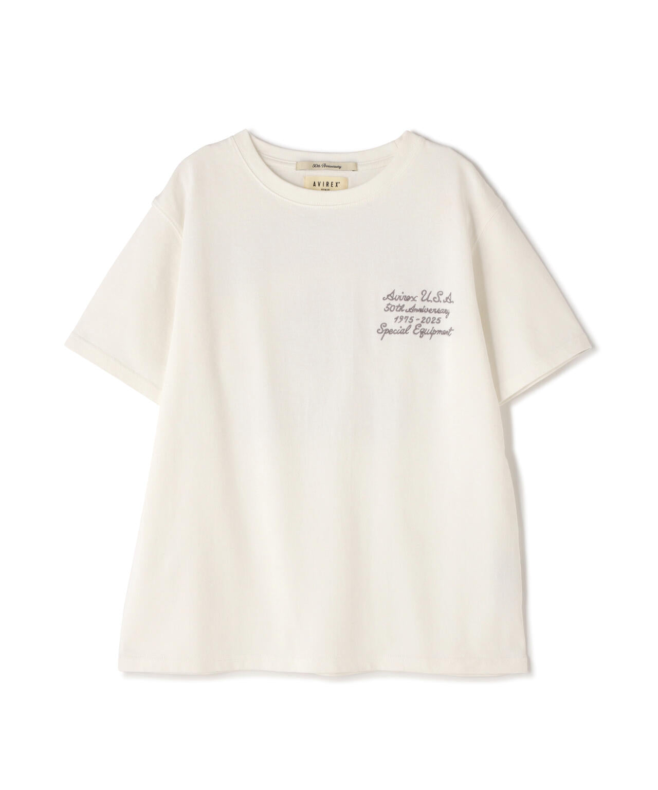 50th Anniversary》LEATHER PATCHED VARSITY T-SHIRT/レザーパッチド