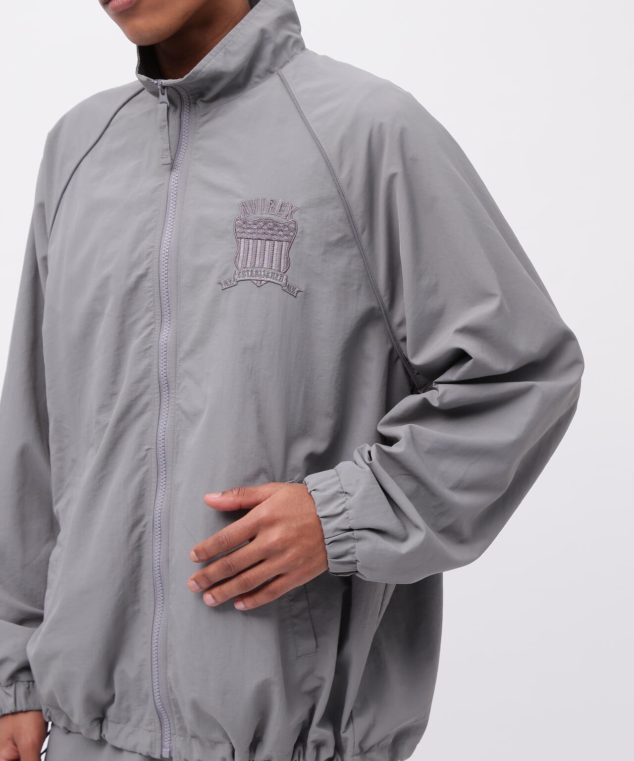 NYLON PIPING STAND JACKET / ナイロン パイピング スタンドジャケット