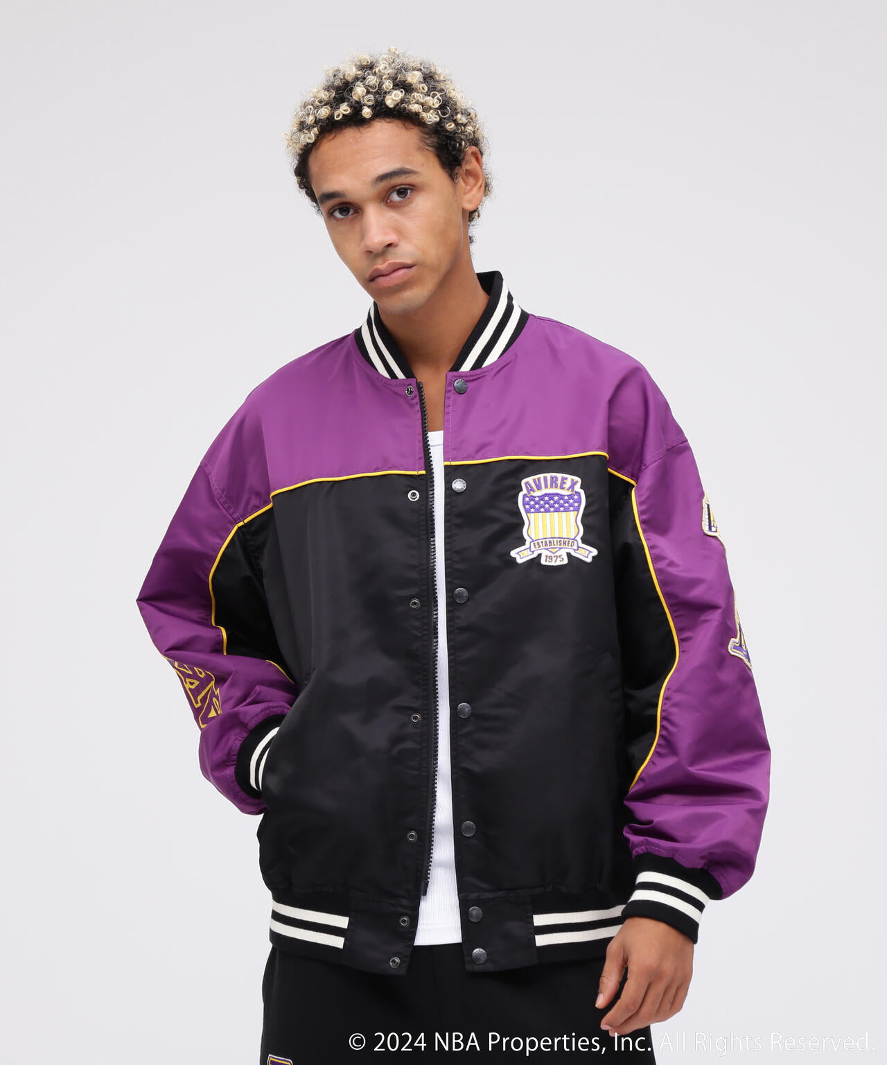 AVIREX NYC アビレックス ナイロンアワードジャケット 2XL AVIREX × NBA》NYLON JACKET / ナイロンジャケット