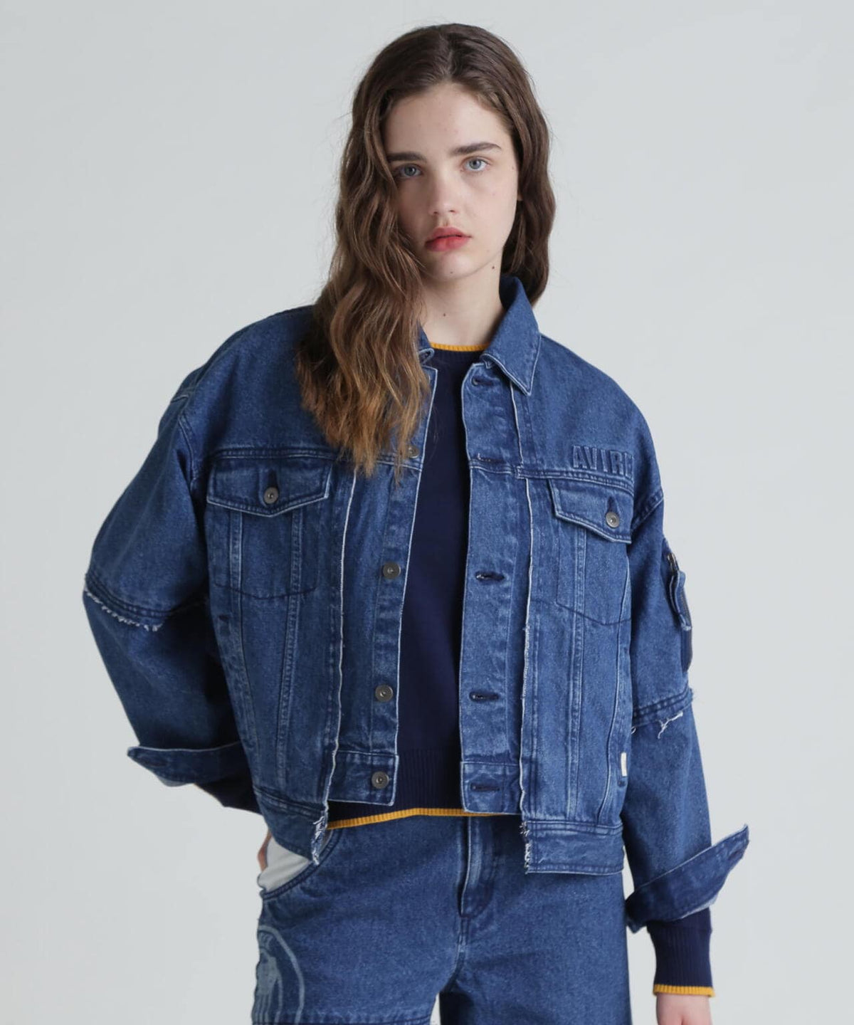 L/S EMBOSSING DENIM JACKET/エンボス デニムジャケット | AVIREX 